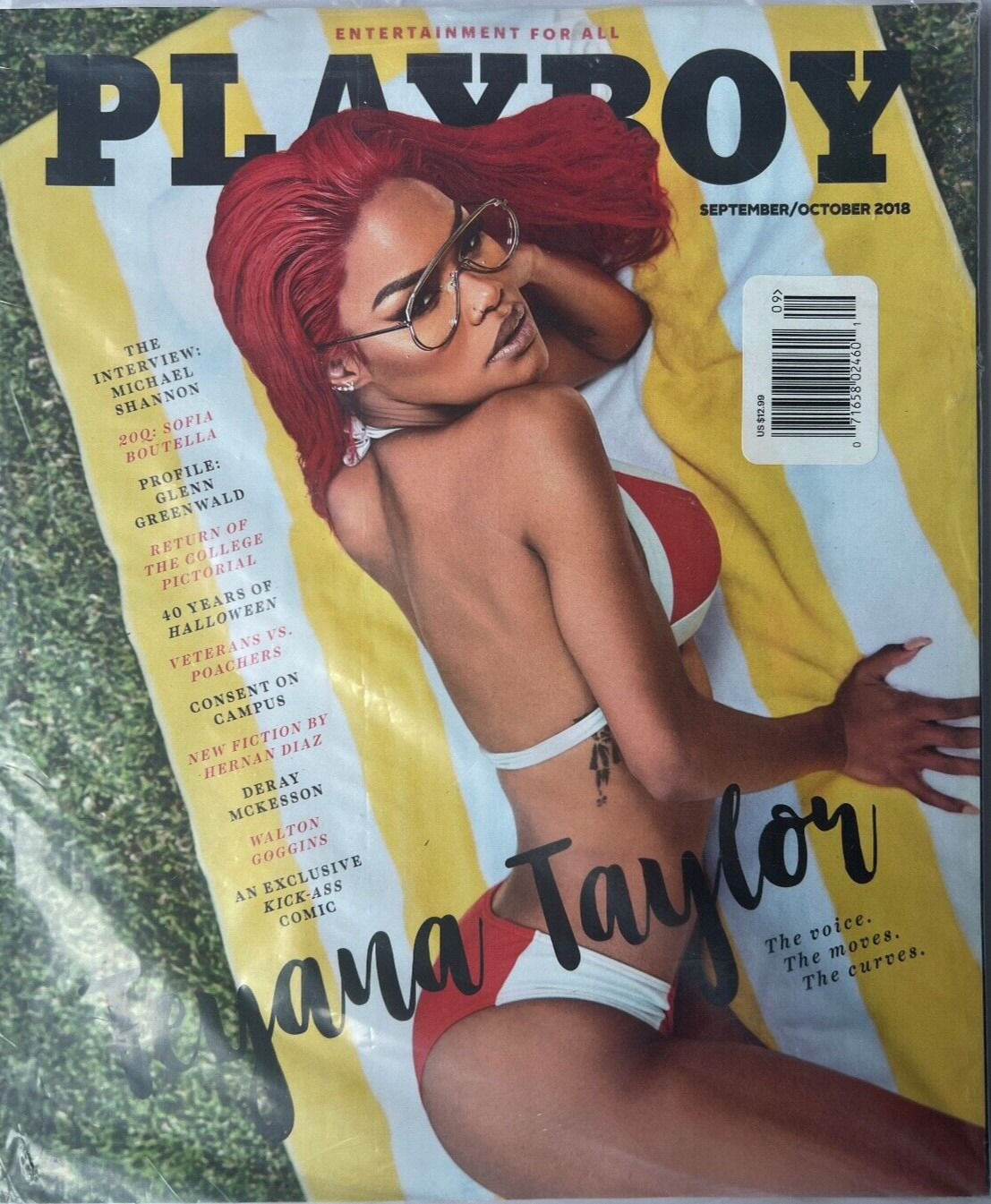 Playboy Magazine September -October 2018 Issue Sealed In Publishers Plastic!