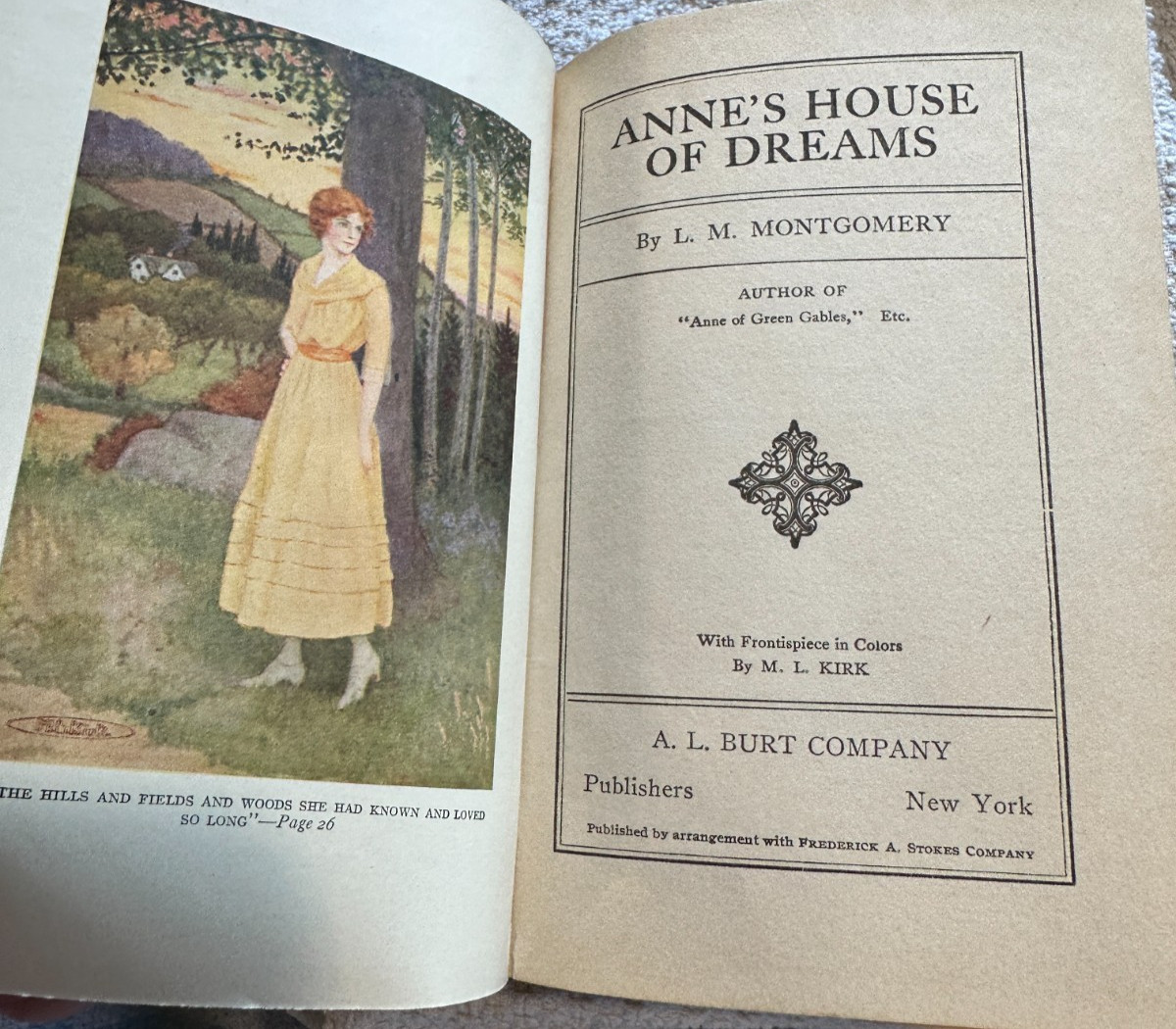 Annes House of Dreams L M Montgomery 1st Edition 1917 Hardback A L Burt Co Pub