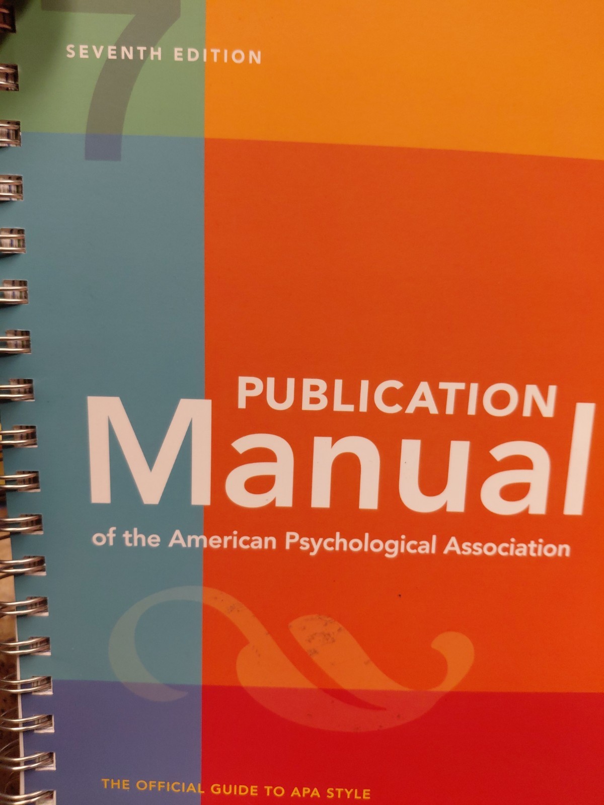 Publication Manual (OFFICIAL) 7th Edition of the American Psychological…