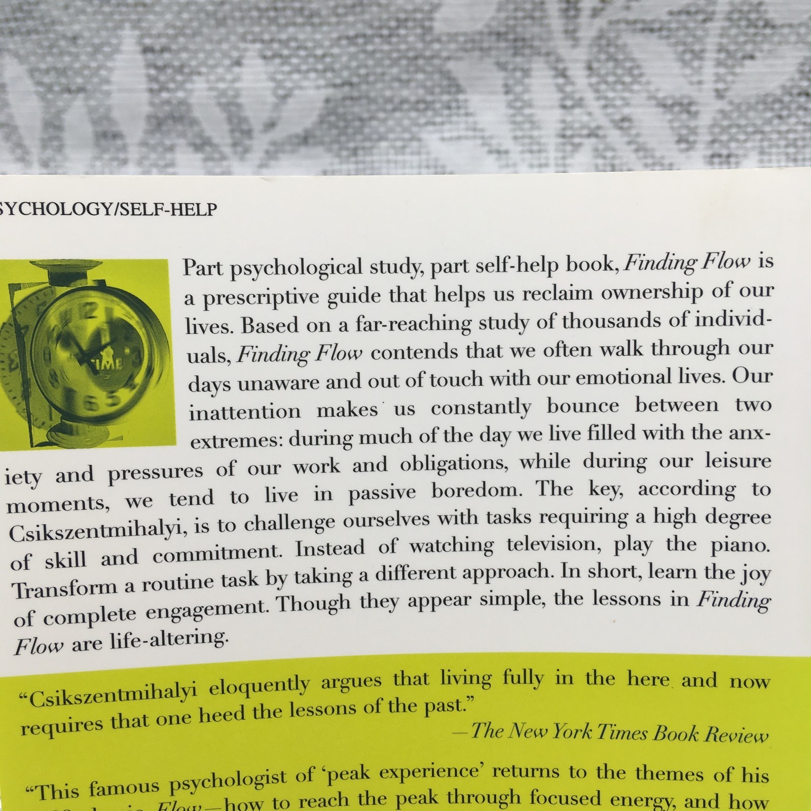 Finding Flow By Mihaly Csikszentmihalyi, 1997, Psychology, Trade Paperback