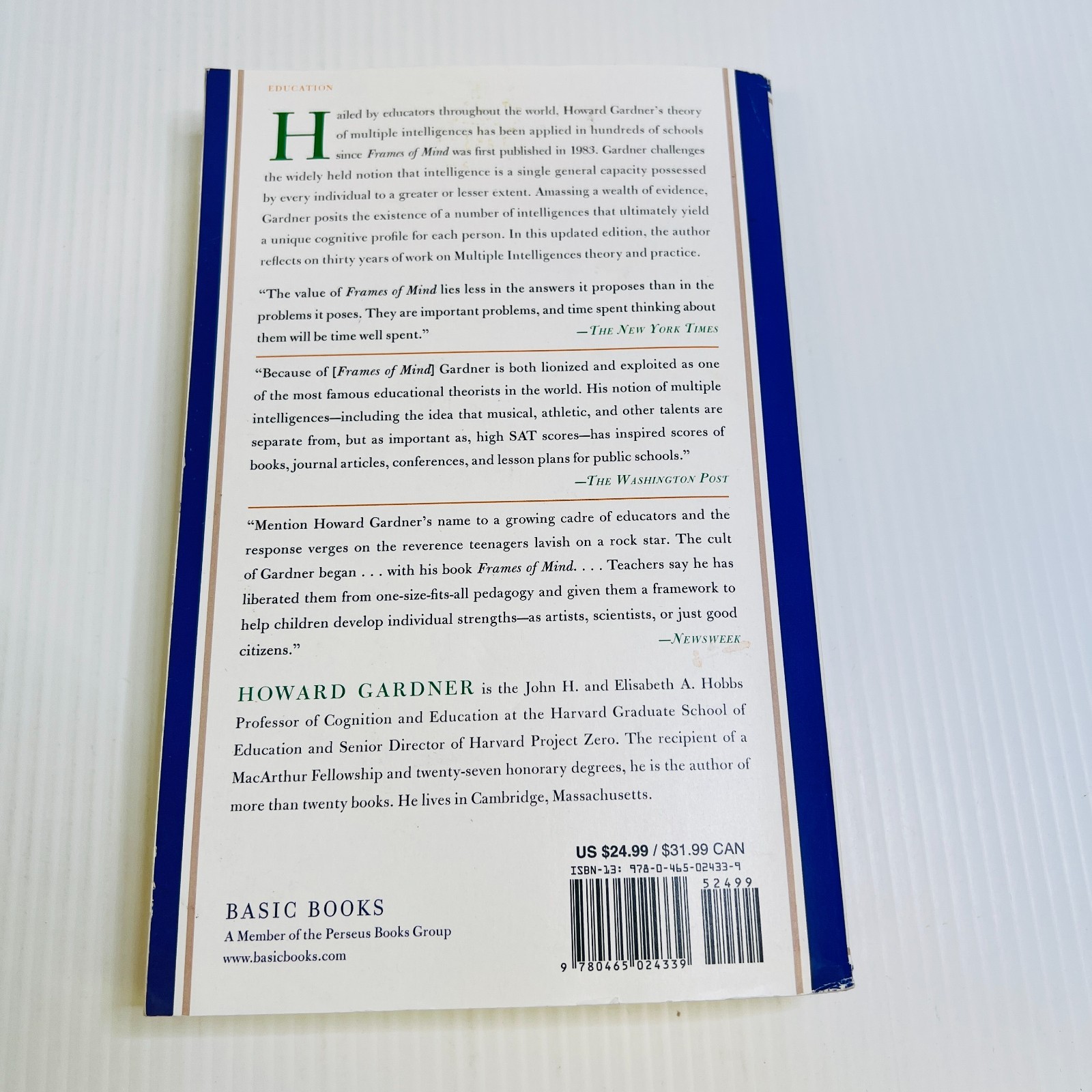 Frames of Mind: The Theory of Multiple Intelligences – Paperback