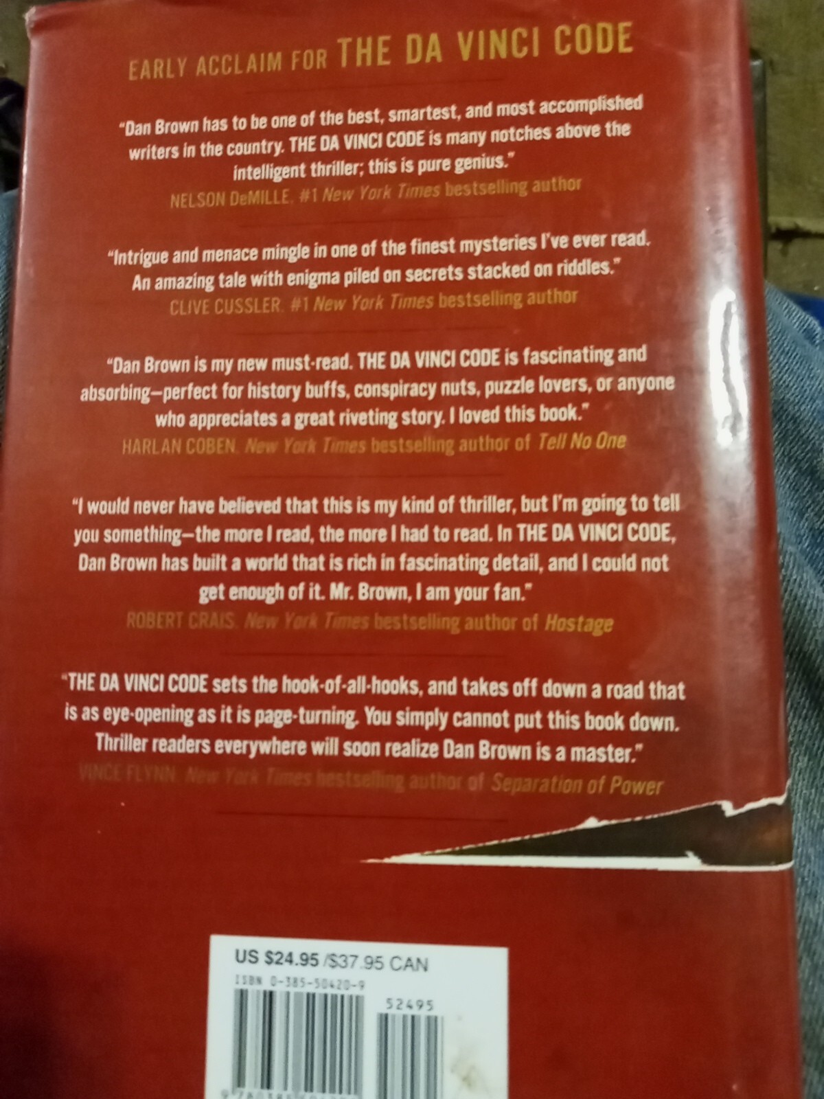 Robert Langdon Ser.: The Da Vinci Code : A Novel by Dan Brown 2003 1st Printing