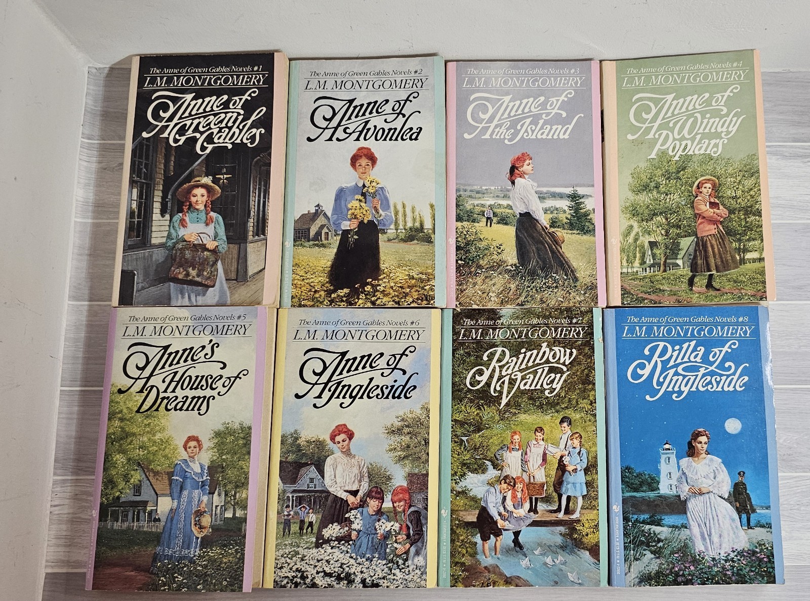 Vintage Anne of Green Gables Complete PB Set 1-8 1992 L.M. Montgomery Bantam
