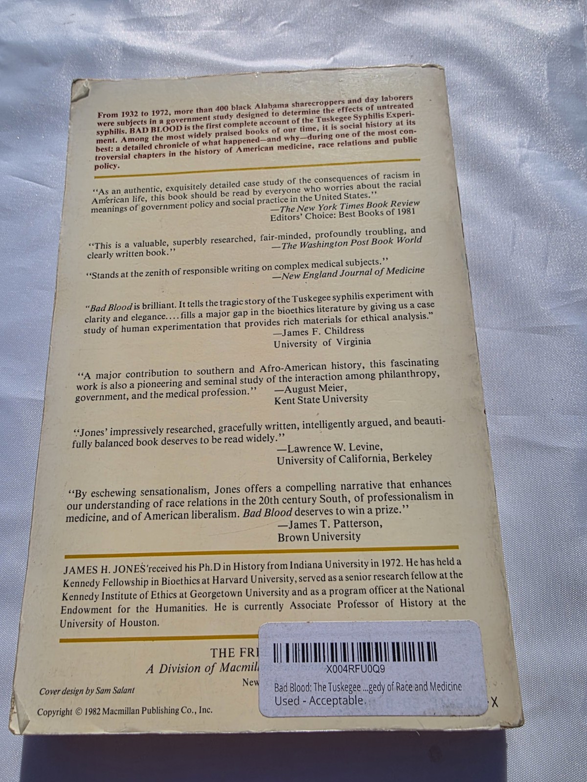 Free Press Bad Blood: Tuskegee Syphilis Experiment PB 1st Free Press (1981)