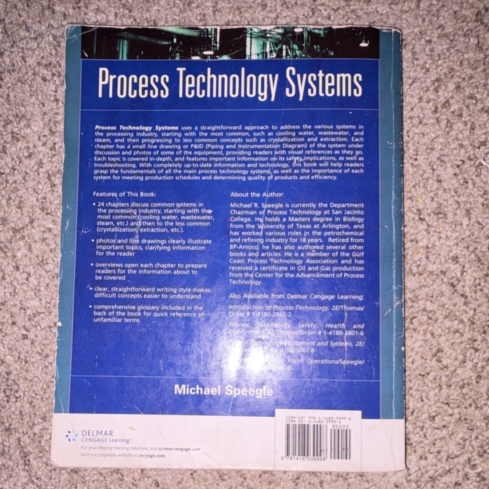 Process Technology Systems Michael Speegle Delmar Cengage Learning Paperback