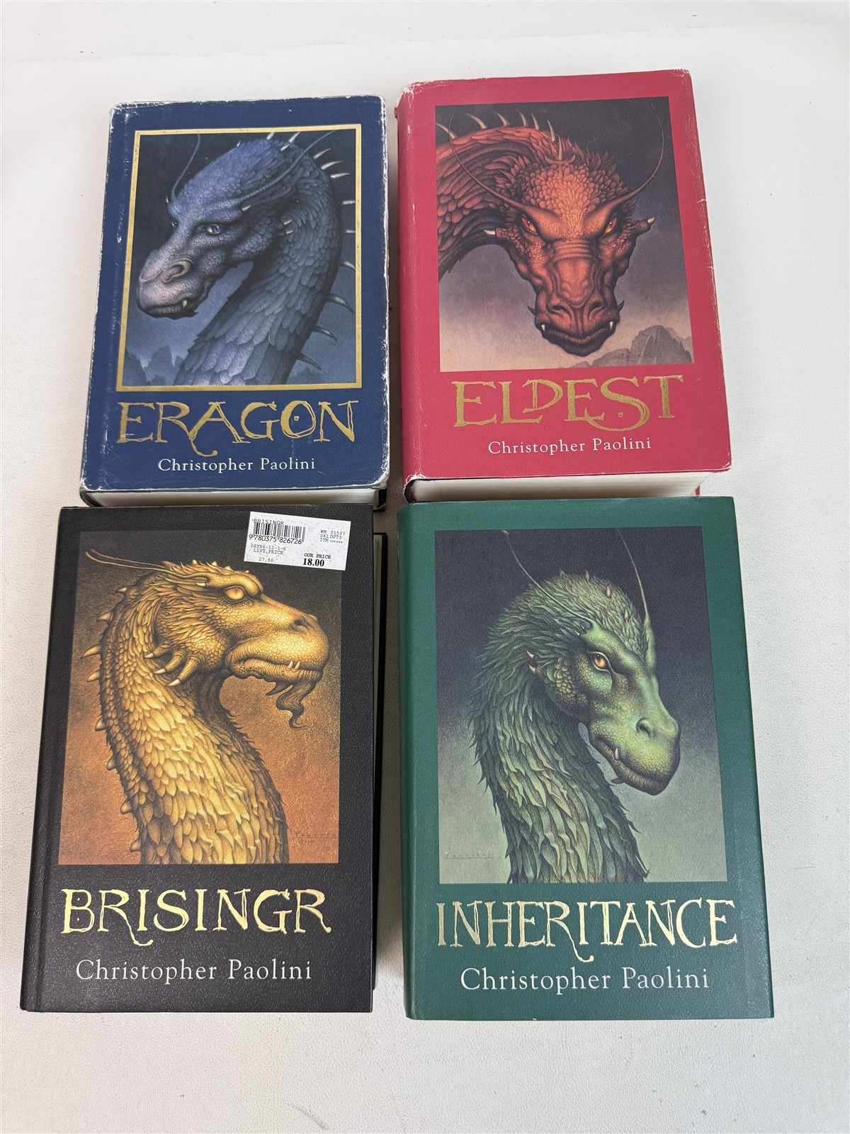Christopher Paolini Lot 4 Inheritance Cycle Eragon Eldest Brisingr Inheritance