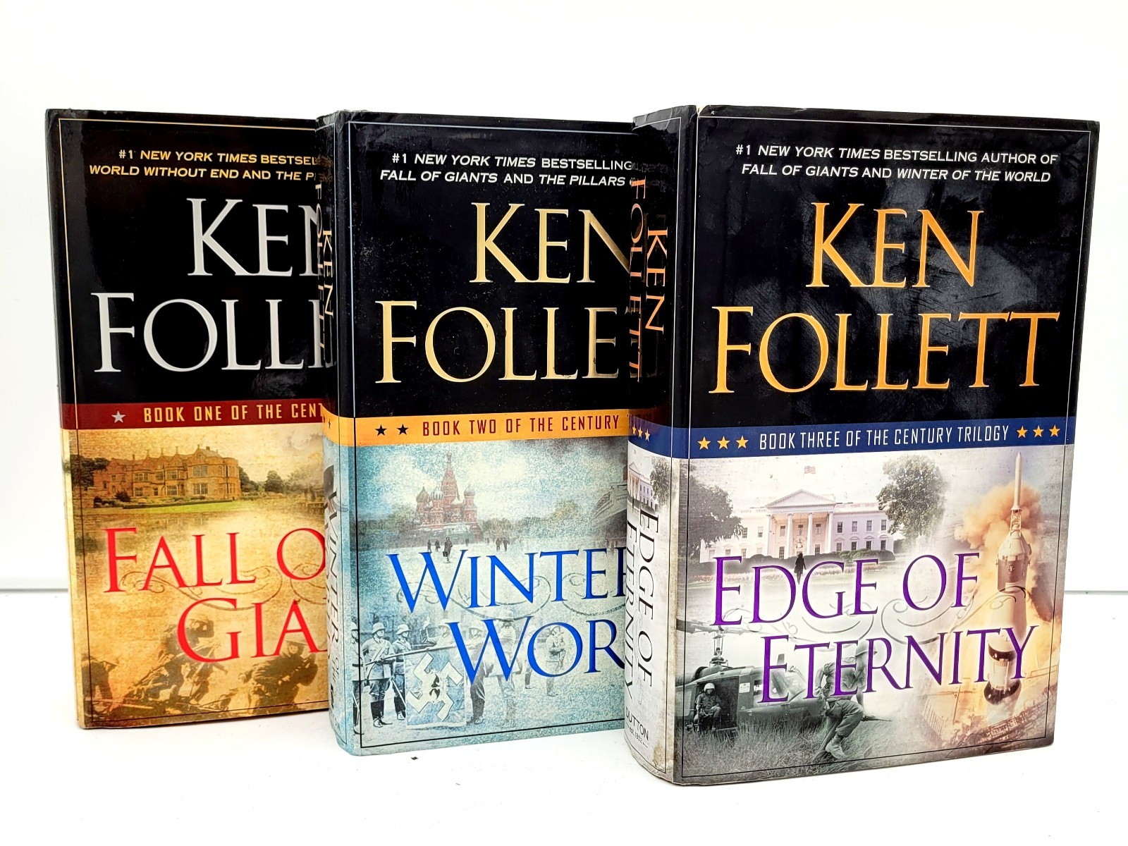 Ken Follett THE CENTURY TRILOGY Hardcover w Dust Jackets 1st Editions Books 1-3