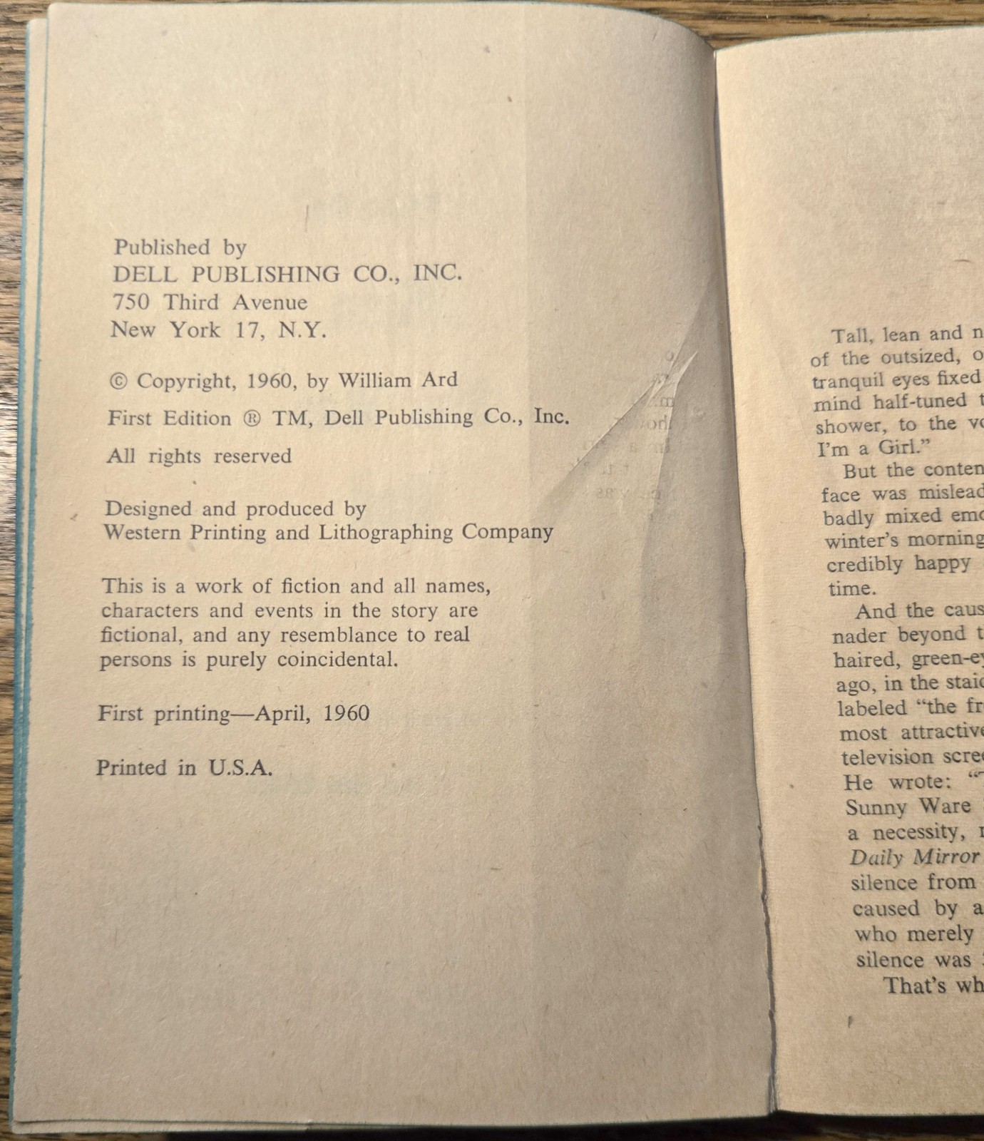 WHEN SHE WAS BAD, William Ard, 1960 1st Edition, Dell Publishing, 192 pages
