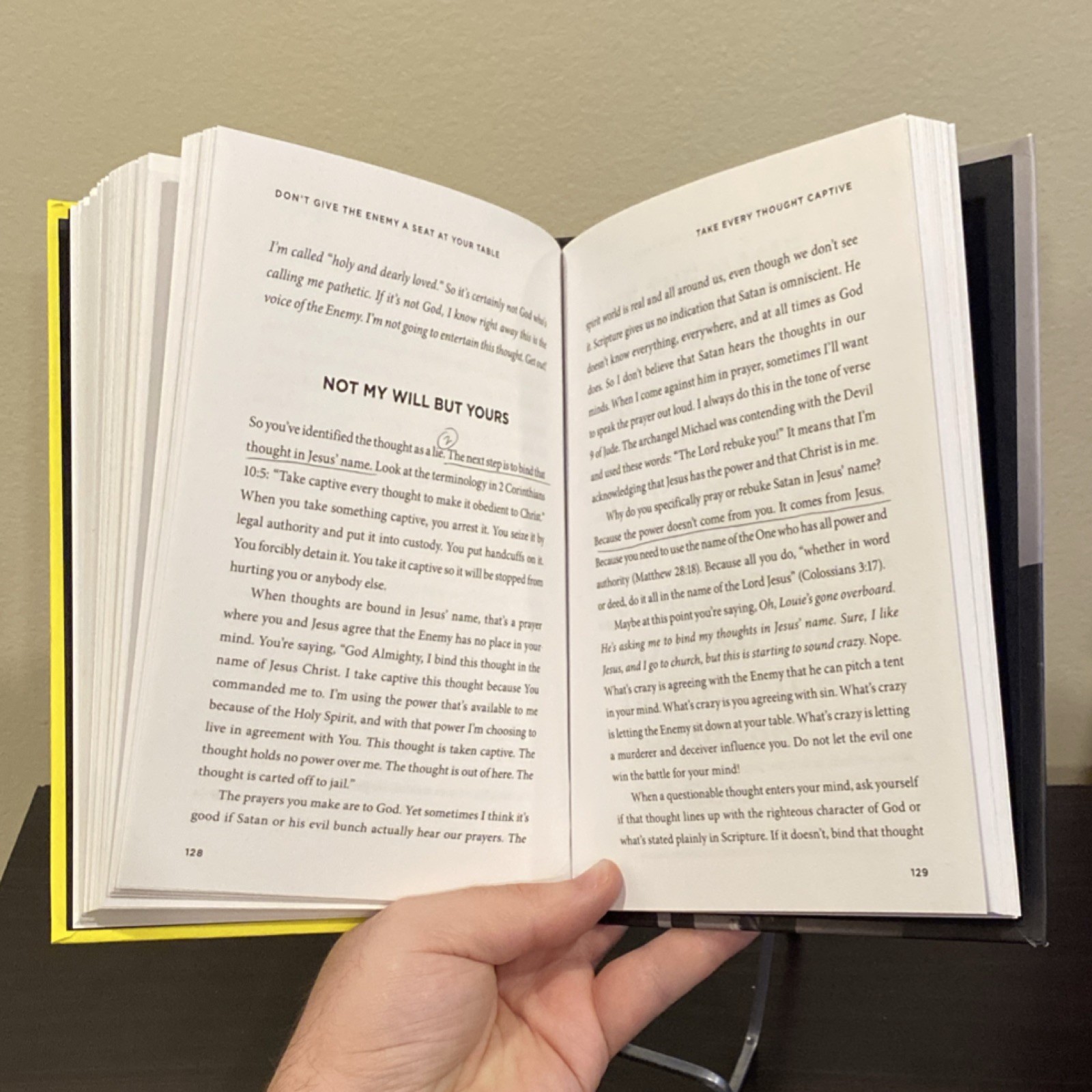 Louie Giglio Don’t Give the Enemy a Seat at Your Table Hardcover Self-Help