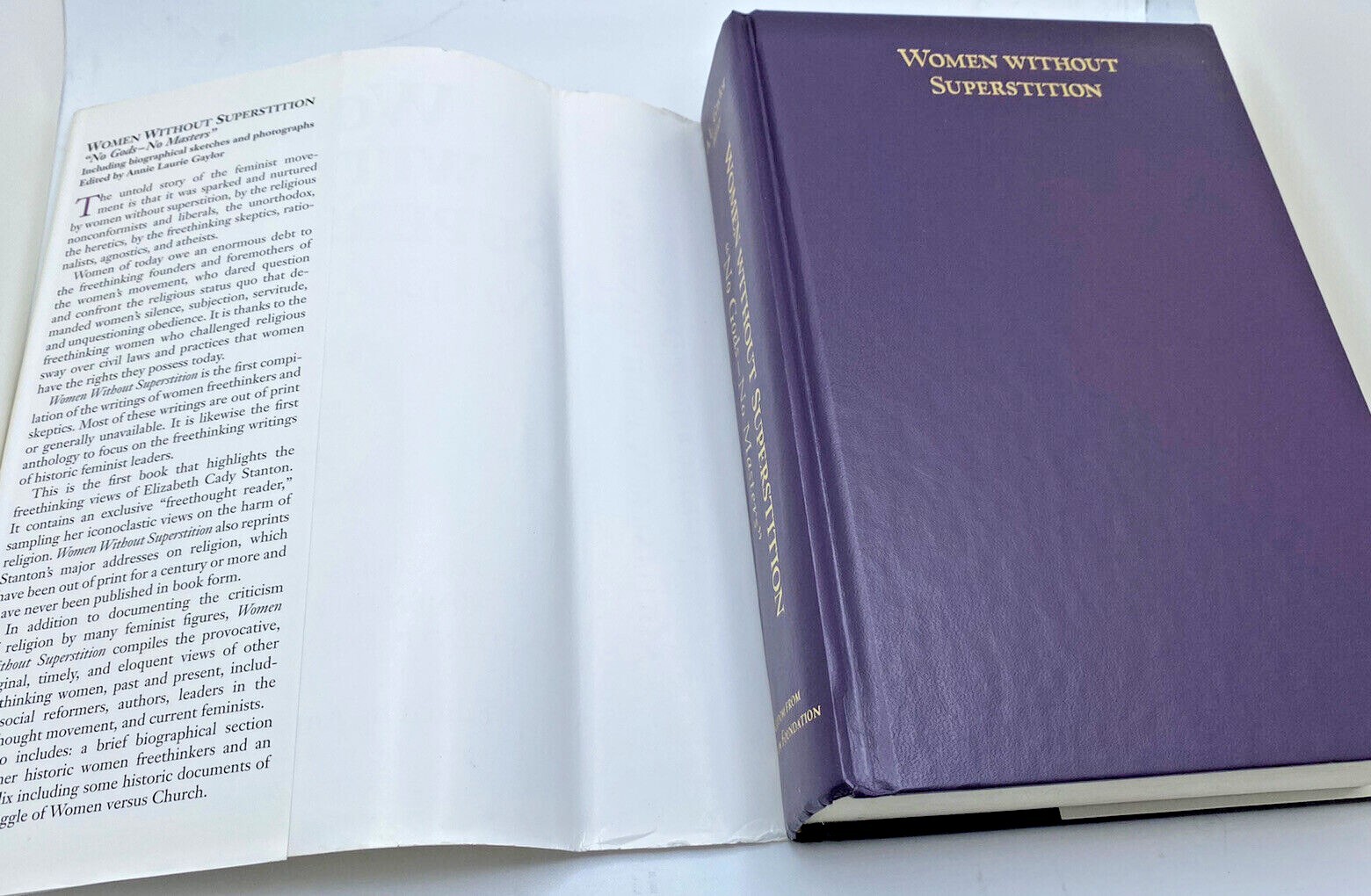 Women Without Superstition : No Gods – No Masters HC DC SIGNED Good 381