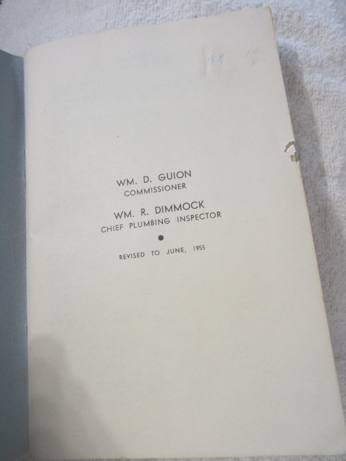 1955 Cleveland Ohio Plumbing Code Edition Book VTg gas piping requirements