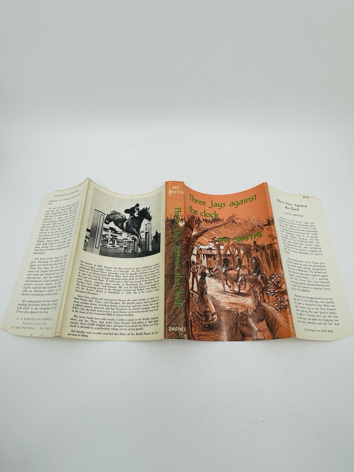 Pat Smythe 3 Bk Lot HC DJ Three Jays Series 1958 1959 First Edition equestrian