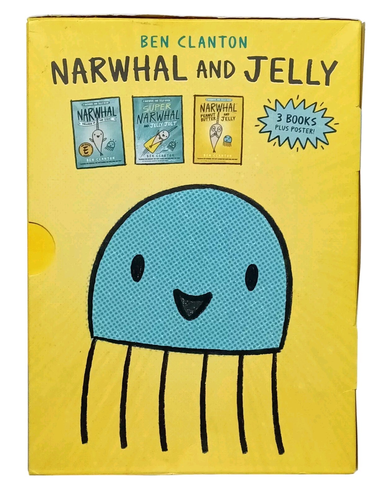 Narwhal and Jelly Box Set Books 1-3 by Ben Clanton Paperback Poster NOT Included