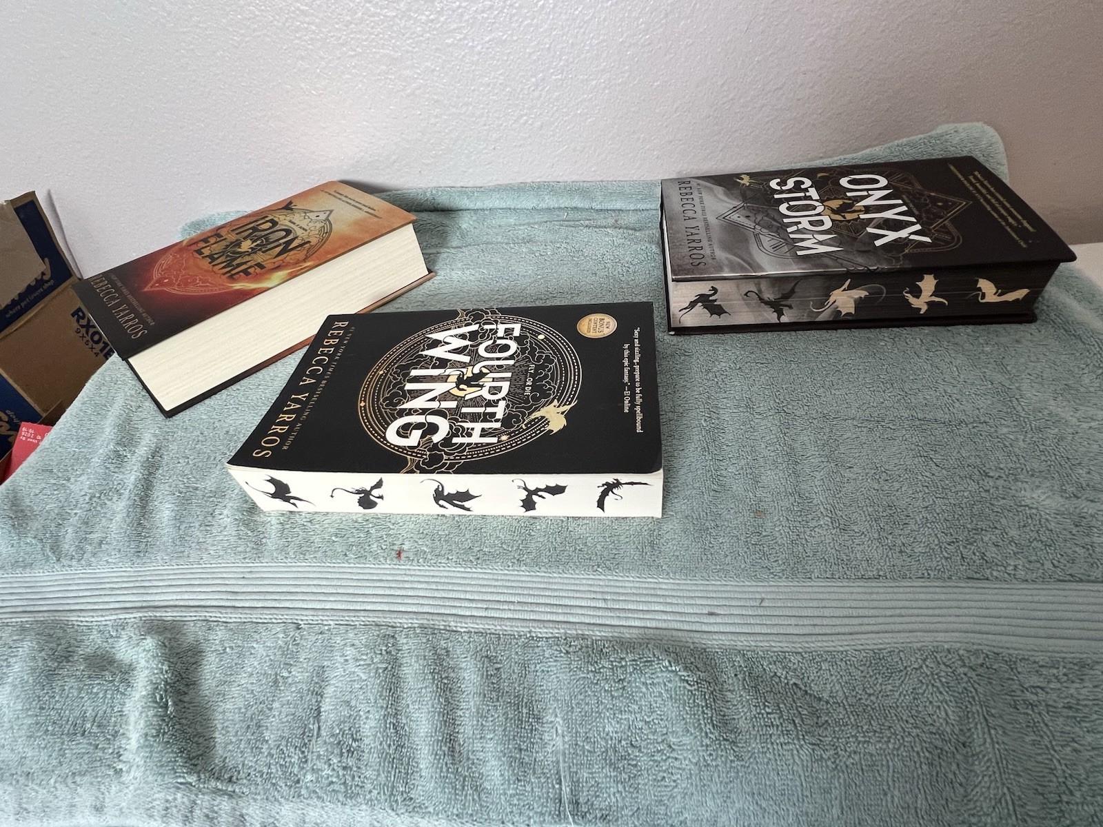 Empyrean Trilogy by Rebecca Yarros (2 Hardcover 1 Paper )2 Sprayed Edges Deluxe