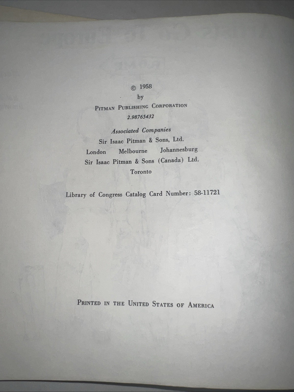 1958 Rare Find: “Young Artists Go to Europe”. (Pitman #27), M.B. Diller