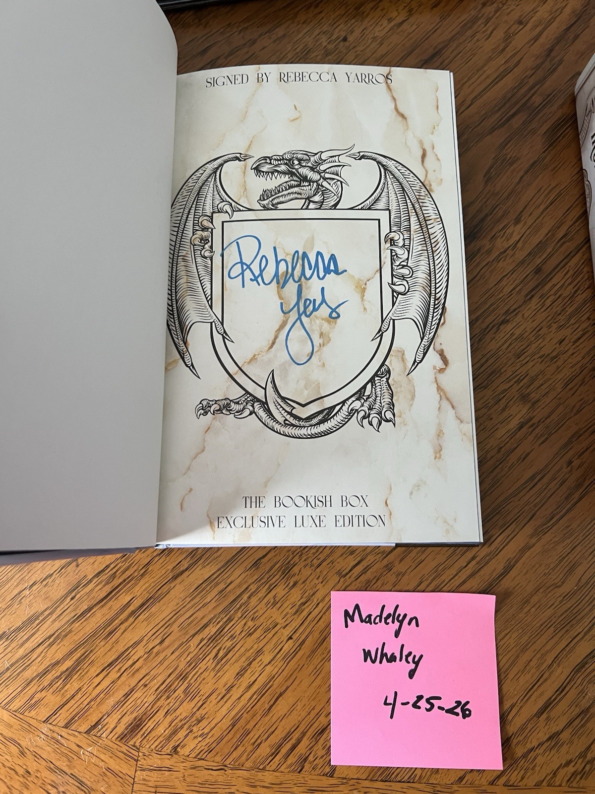 Rebecca Yarros Fourth Wing &Iron Flame Bookish Box Edition with page overlays