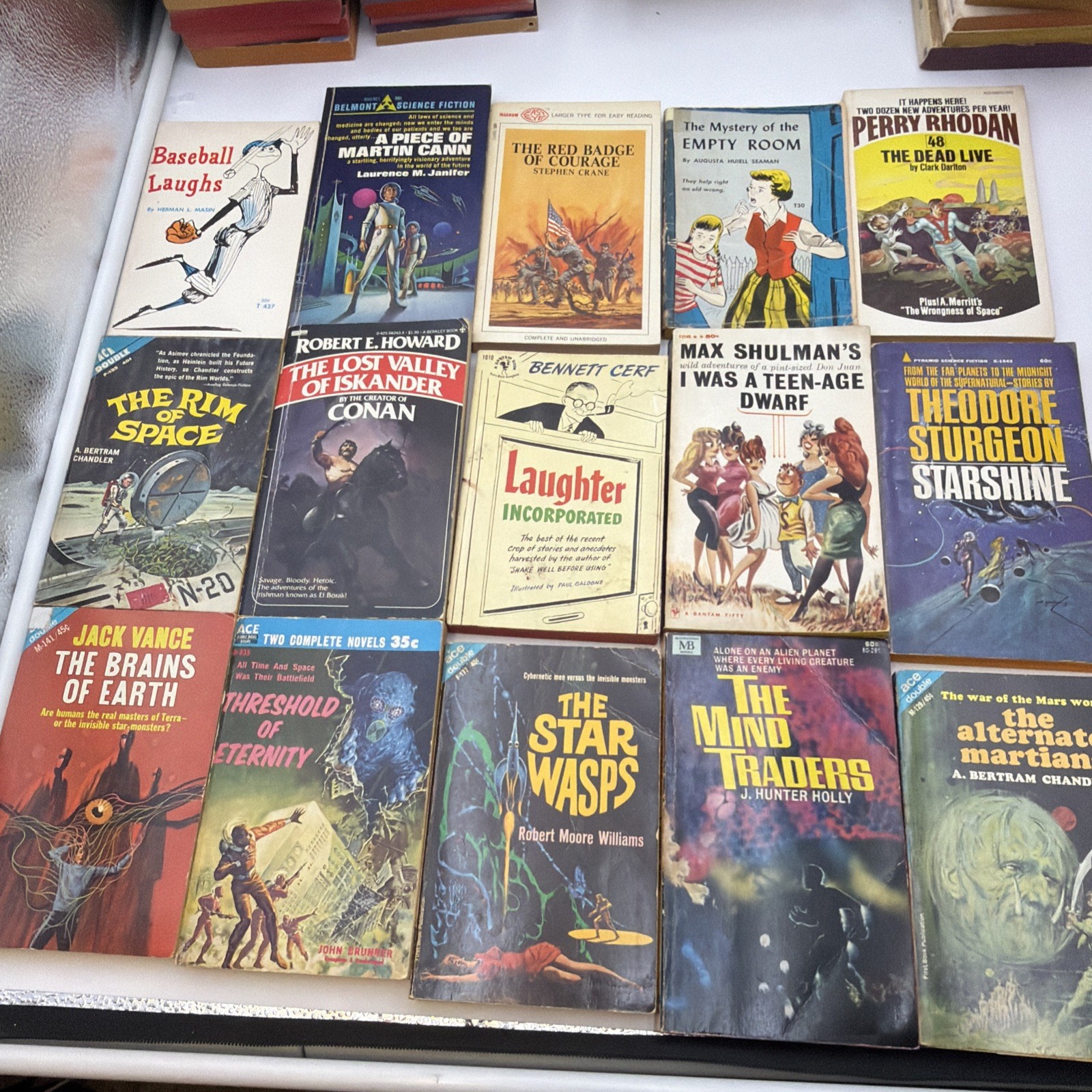 Lot of 60 Used Vintage Science Fiction Paperbacks 50s 60s 70s Great Condition