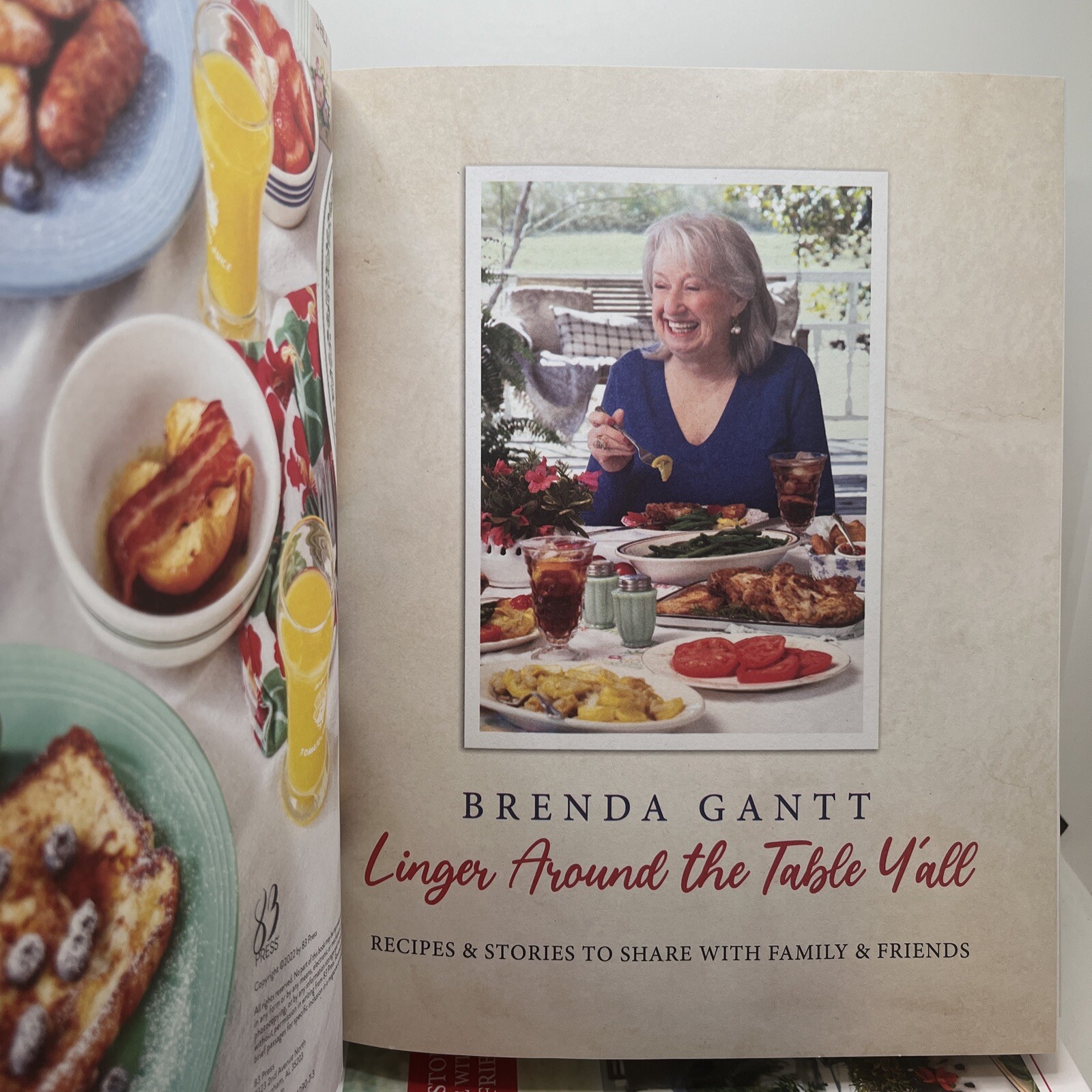 Brenda Gantt “Linger Around the Table Y’all” HARDCOVER NEW” In Box Never Opened