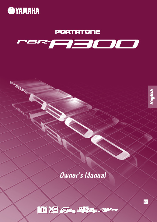 Yamaha PSR-A300 Instruction Manual: 94 Pages & Protective Covers!