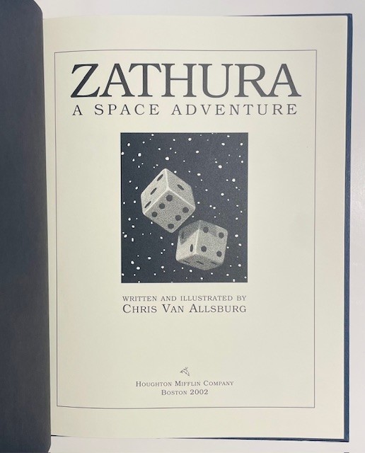 ZATHURA by Chris Van Allsburg (Hardcover w/dustjacket) SIGNED BY AUTHOR (2002)