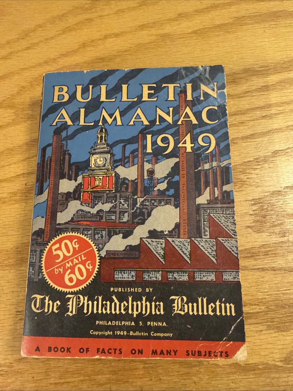 Bulletin Almanac 1949 Philadelphia Bulletin Vintage Trade PB 576 pages