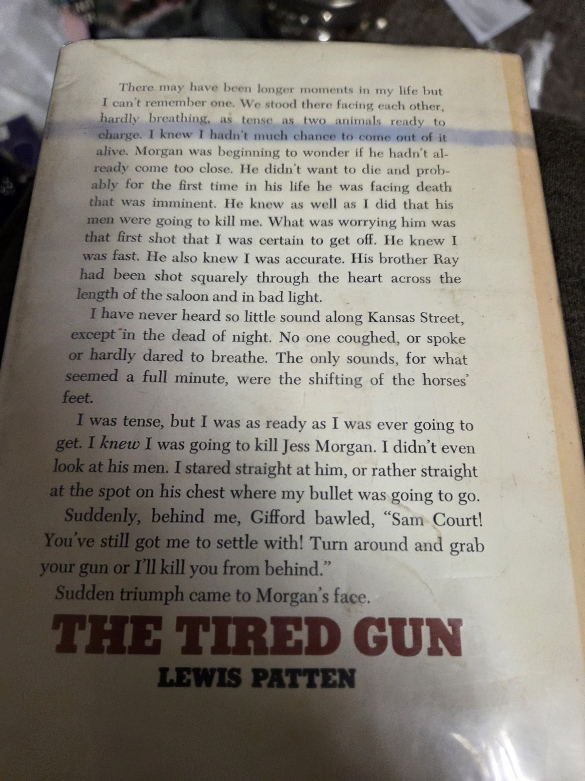 THE TIRED GUN By Lewis B Patten – Hardcover *Excellent Condition*