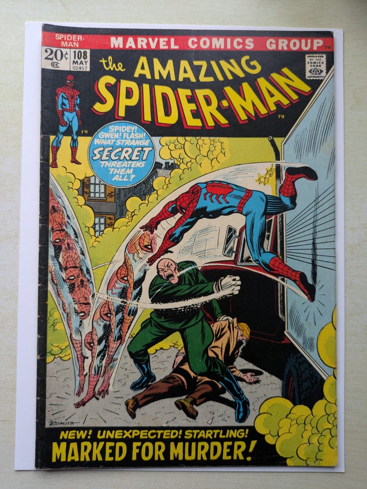 Amazing Spider-Man #108 FN (6.0) Stan Lee, John Romita, Marvel Comics 1972