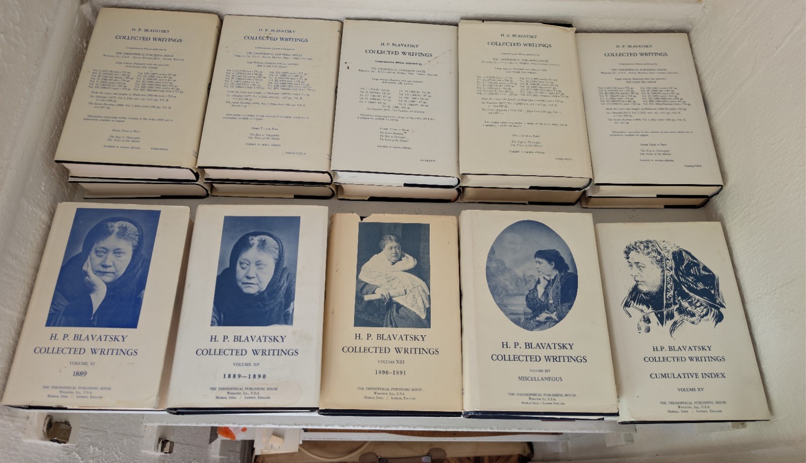 H.P. Blavatsky Collected Writings Mixed Editions Multi Volume Hard Cover Books