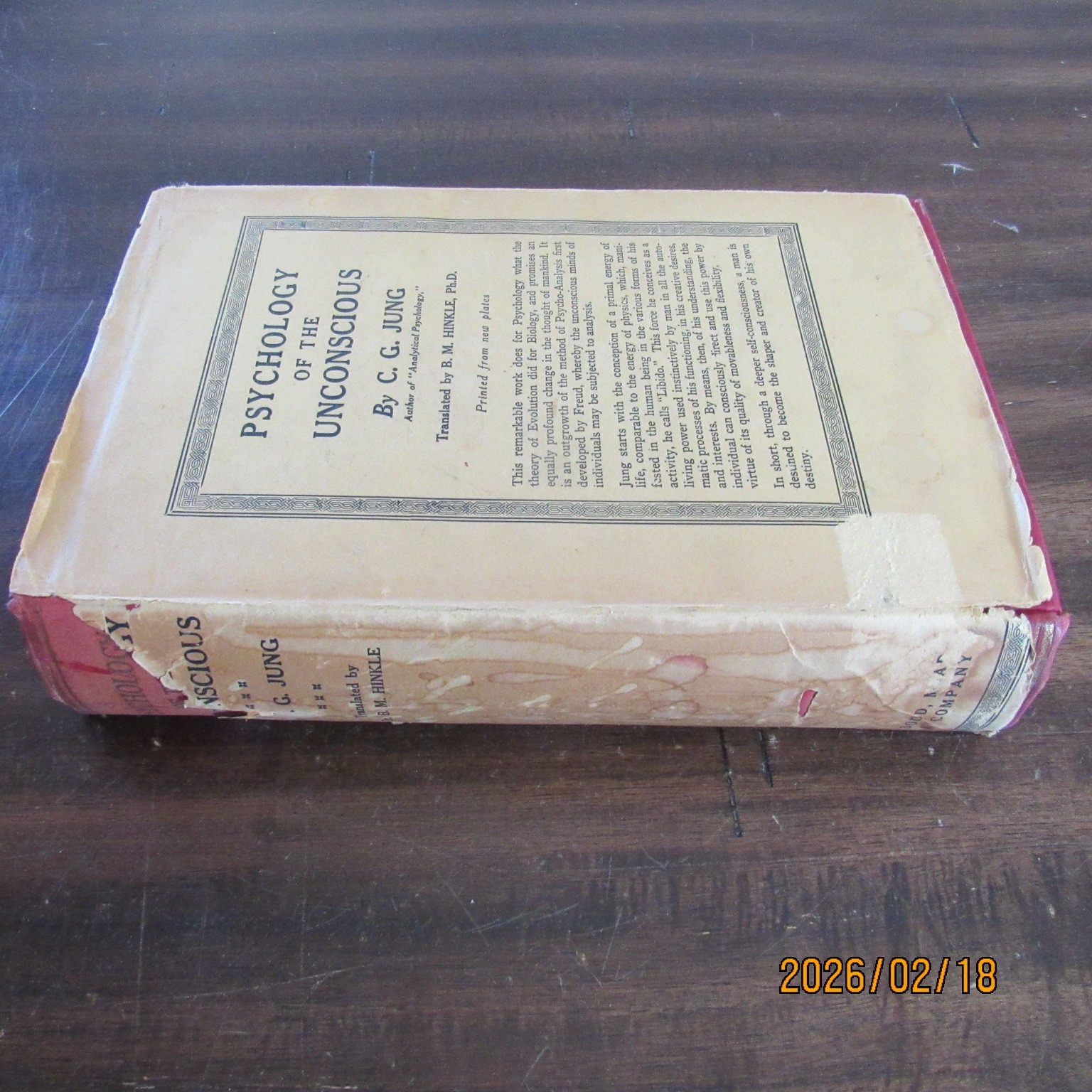 Psychology of the Unconscious-C.G. Jung-Beatrice Hinkle-HC-1942-Carl