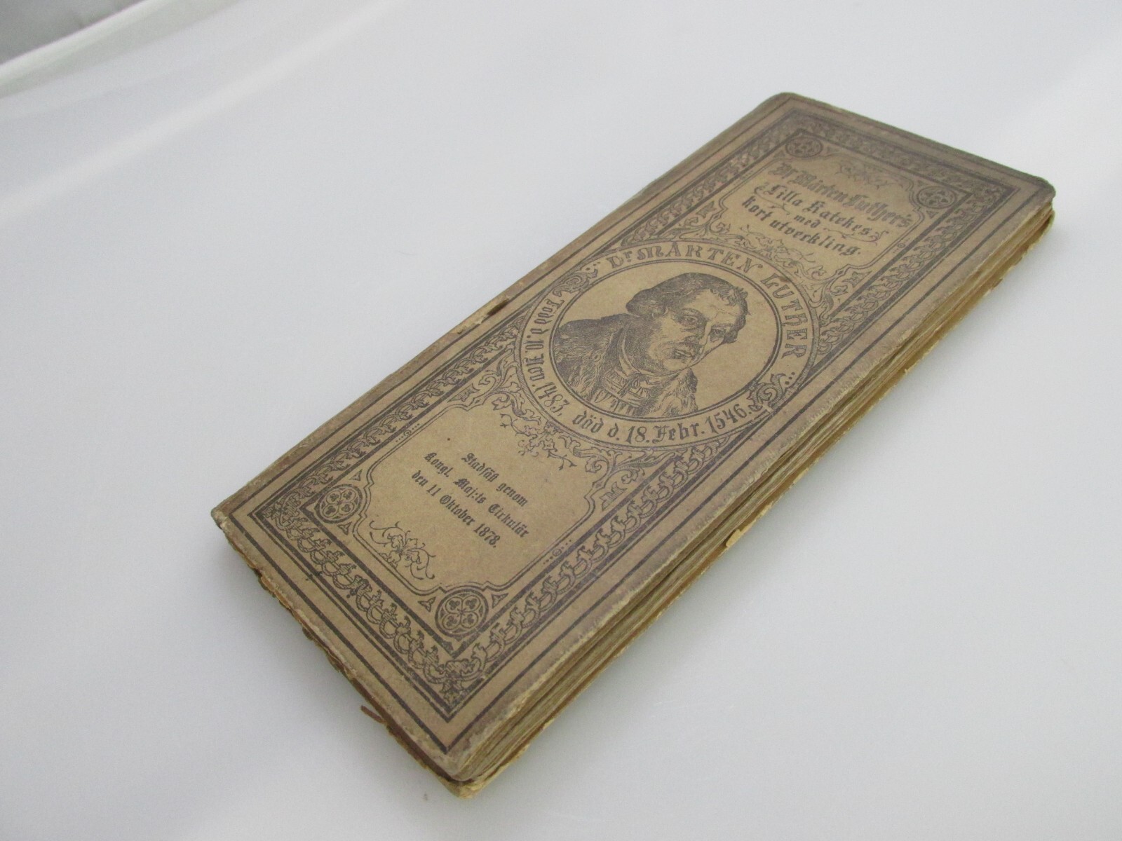 Antique Martin Luther Small Catechism 1878 Lilla Katekes Swedish Book Religious