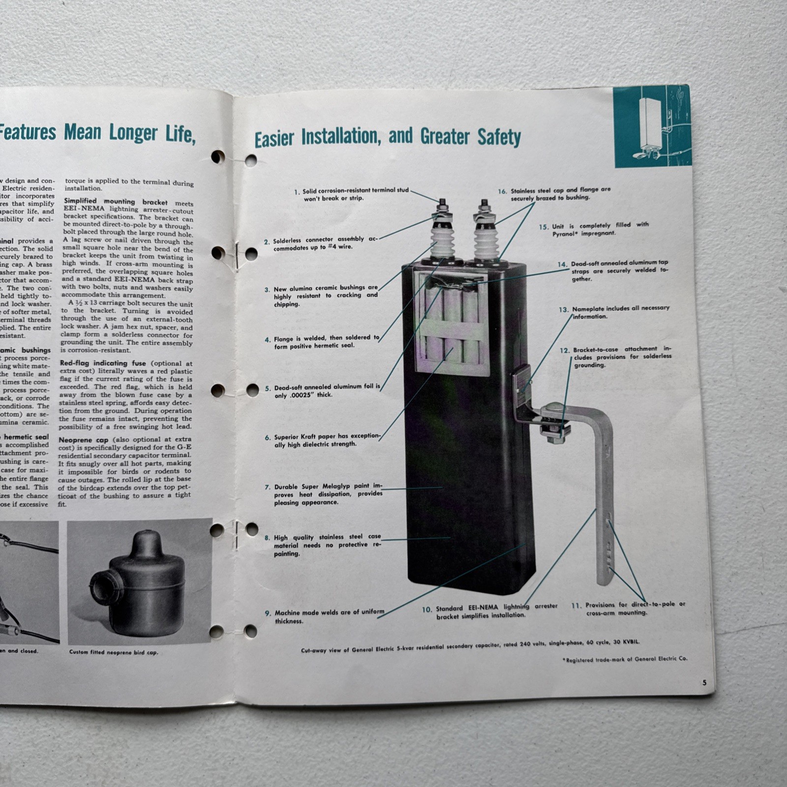 General Electric 1957 Residential Secondary Capacitors Sales Brochure