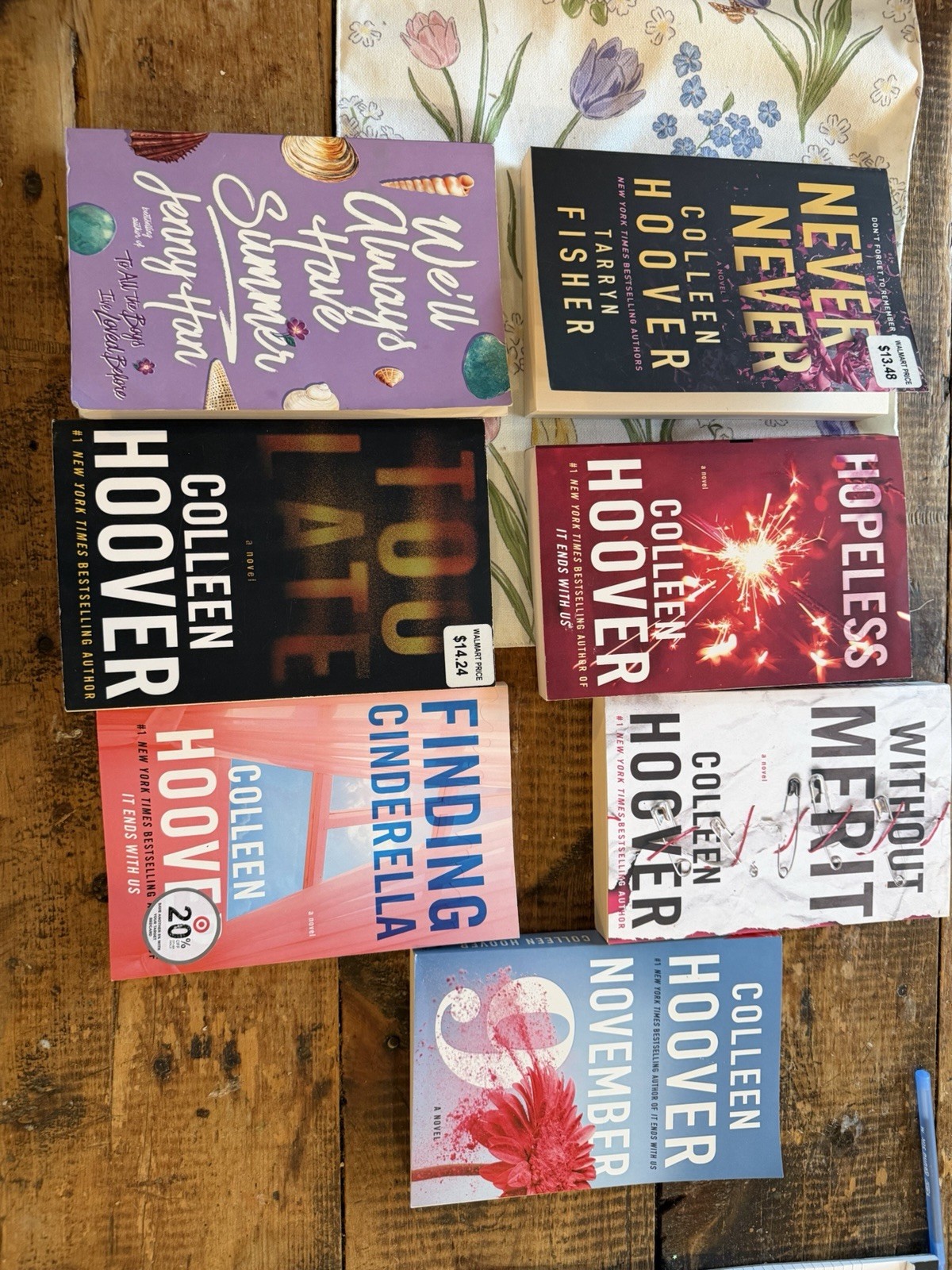 6 Colleen Hoover Books And 1 Jenny Han Book Great Condition