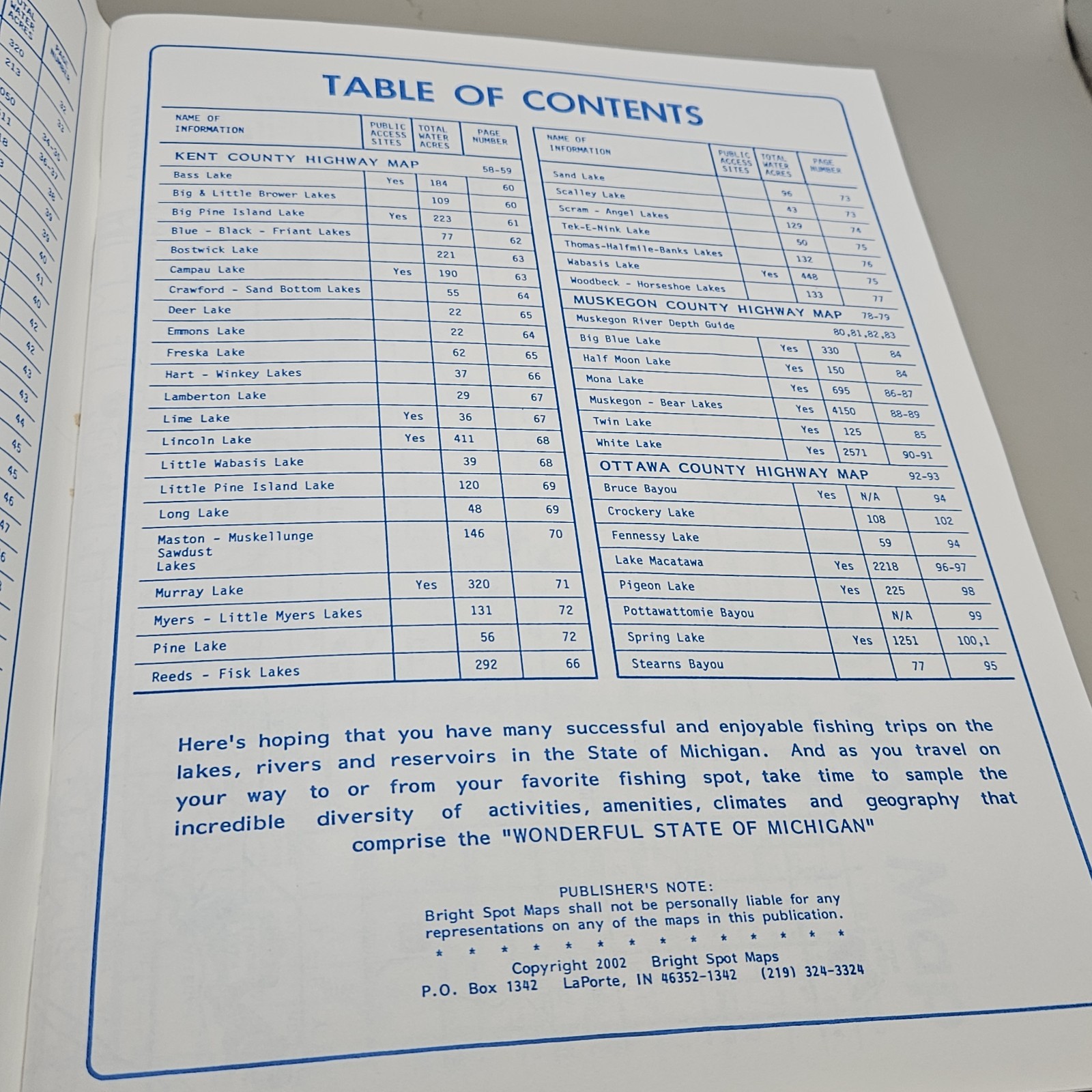 Allegan Barry Kent Muskegon Ottawa 138 Lake Maps Michigan Bright Spot Maps