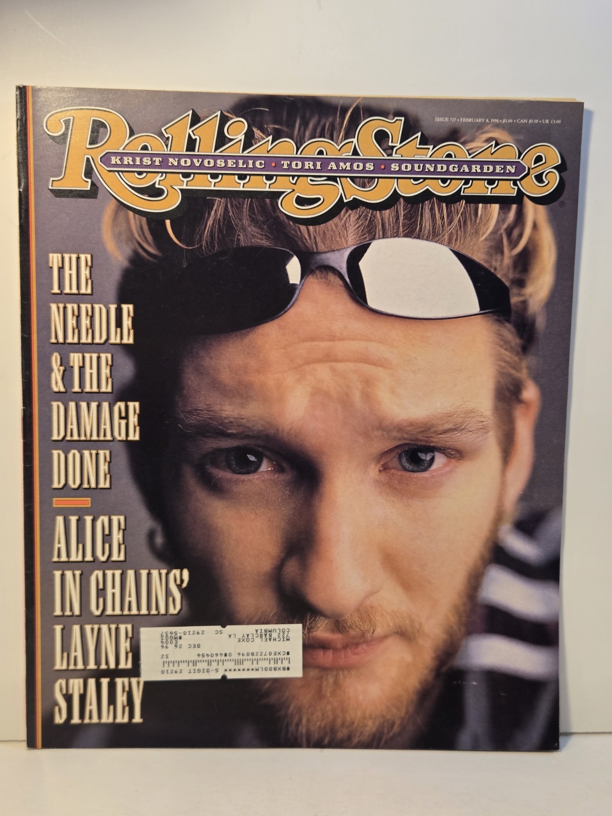 Rolling Stone magazine February 8, 1996 Alice In Chains Lane Staley