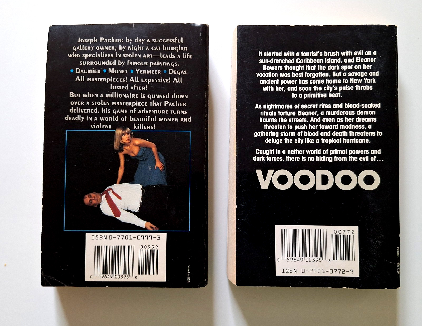Always a Thief and Voodoo Jeffery Wilds Deaver 1988 Paperbacks OOP