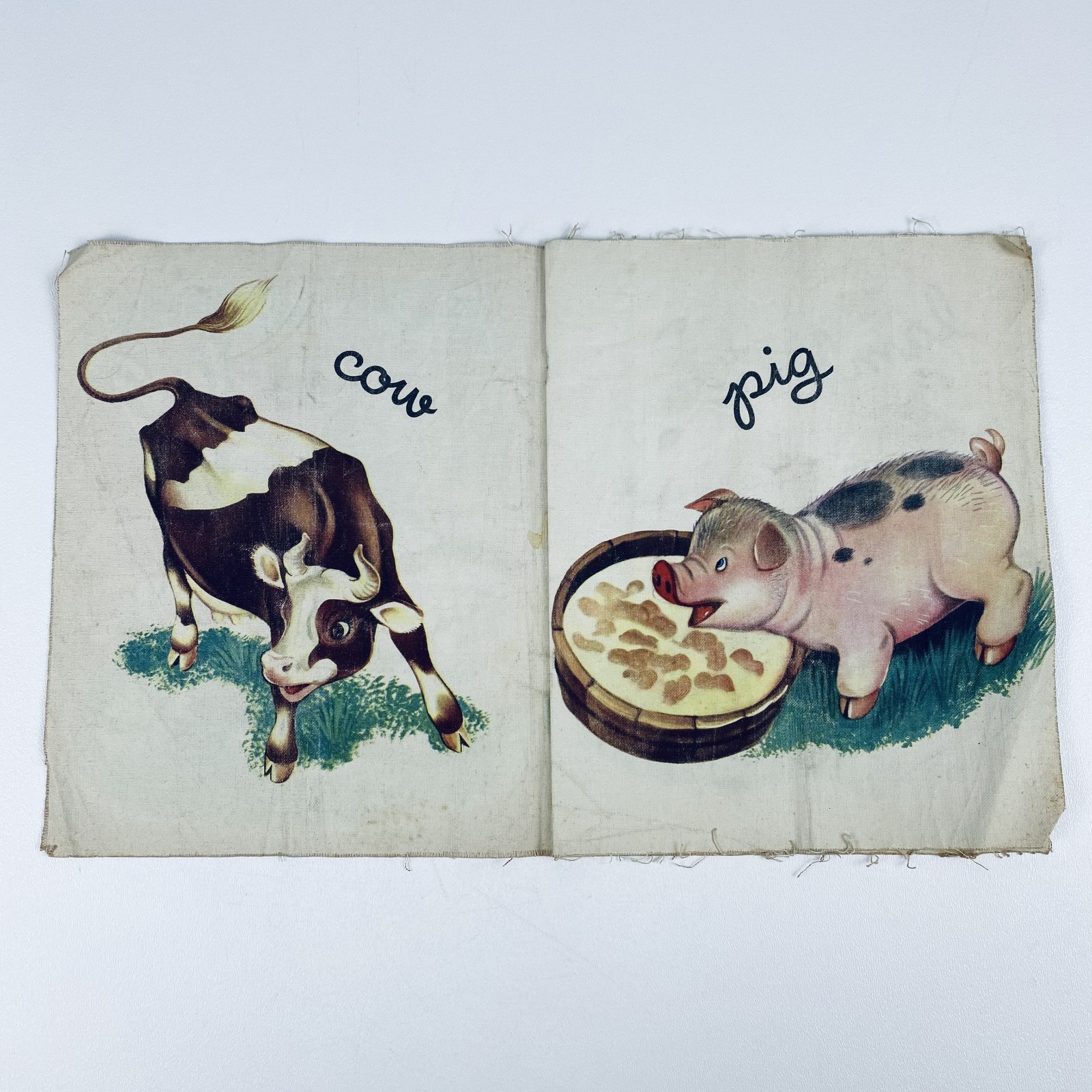 Vintage 1950 Animals A Real Cloth Book Whitman Publishing 2020-25