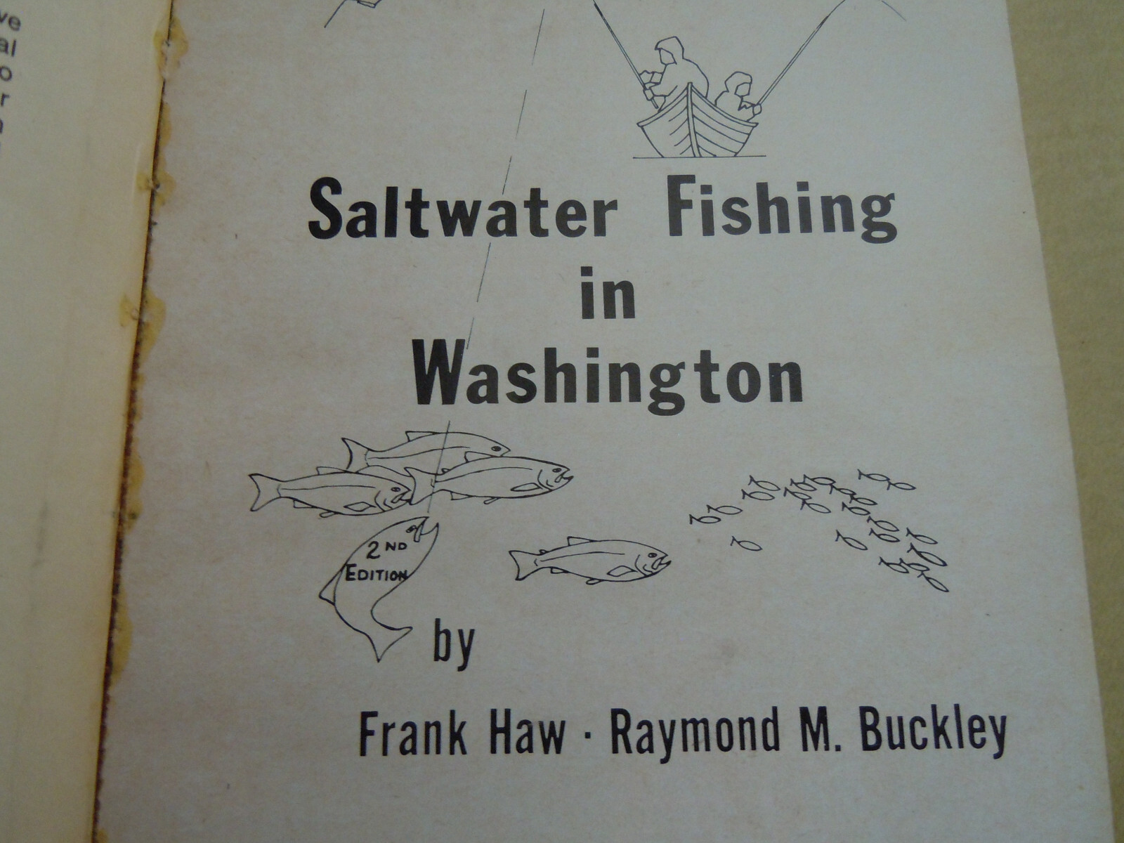 VINTAGE 1973 ” SALTWATER FISHING in WASHINGTON ” PAPERBACK BOOK – 198 PAGES