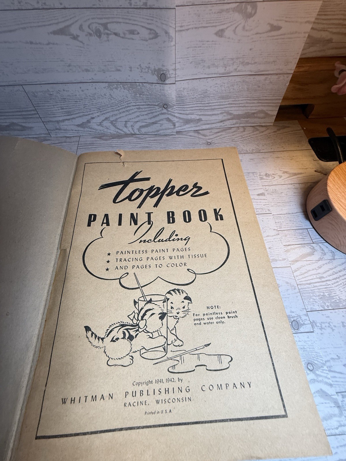 Topper Paint Book. Whitman Publishing. 1942. Children’s Coloring Book. Unused