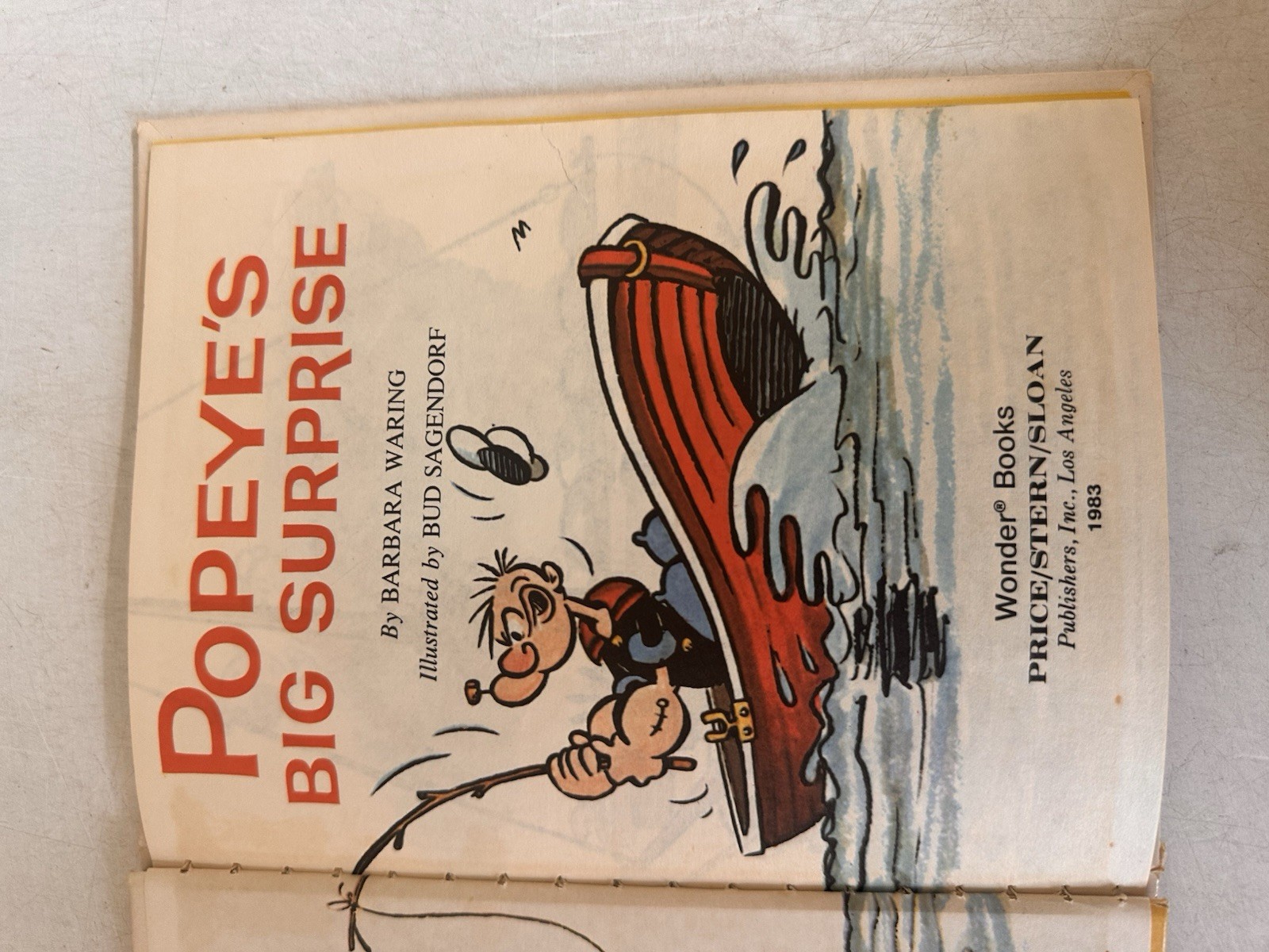 Vintage Children’s Wonder Book ~ POPEYE’S BIG SURPRISE ~ Popeye