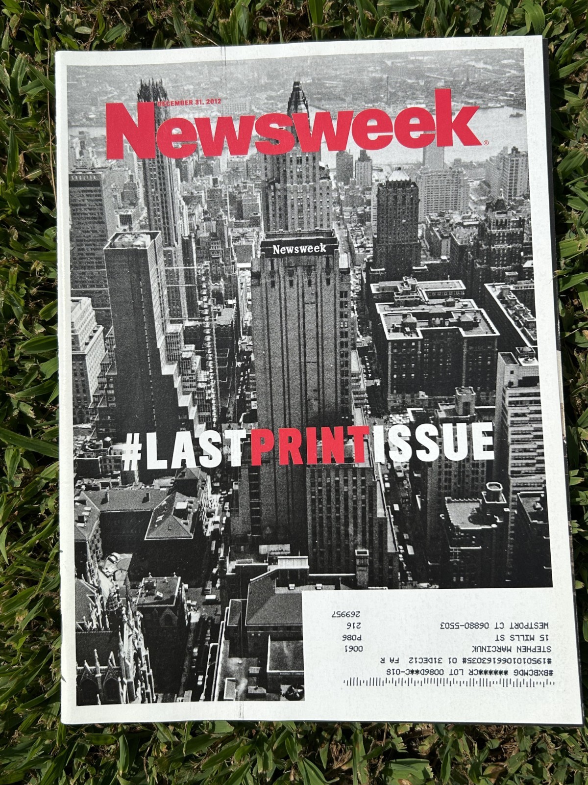 Newsweek Magazine ~ December 31, 2012 ~ #Last Print Issue