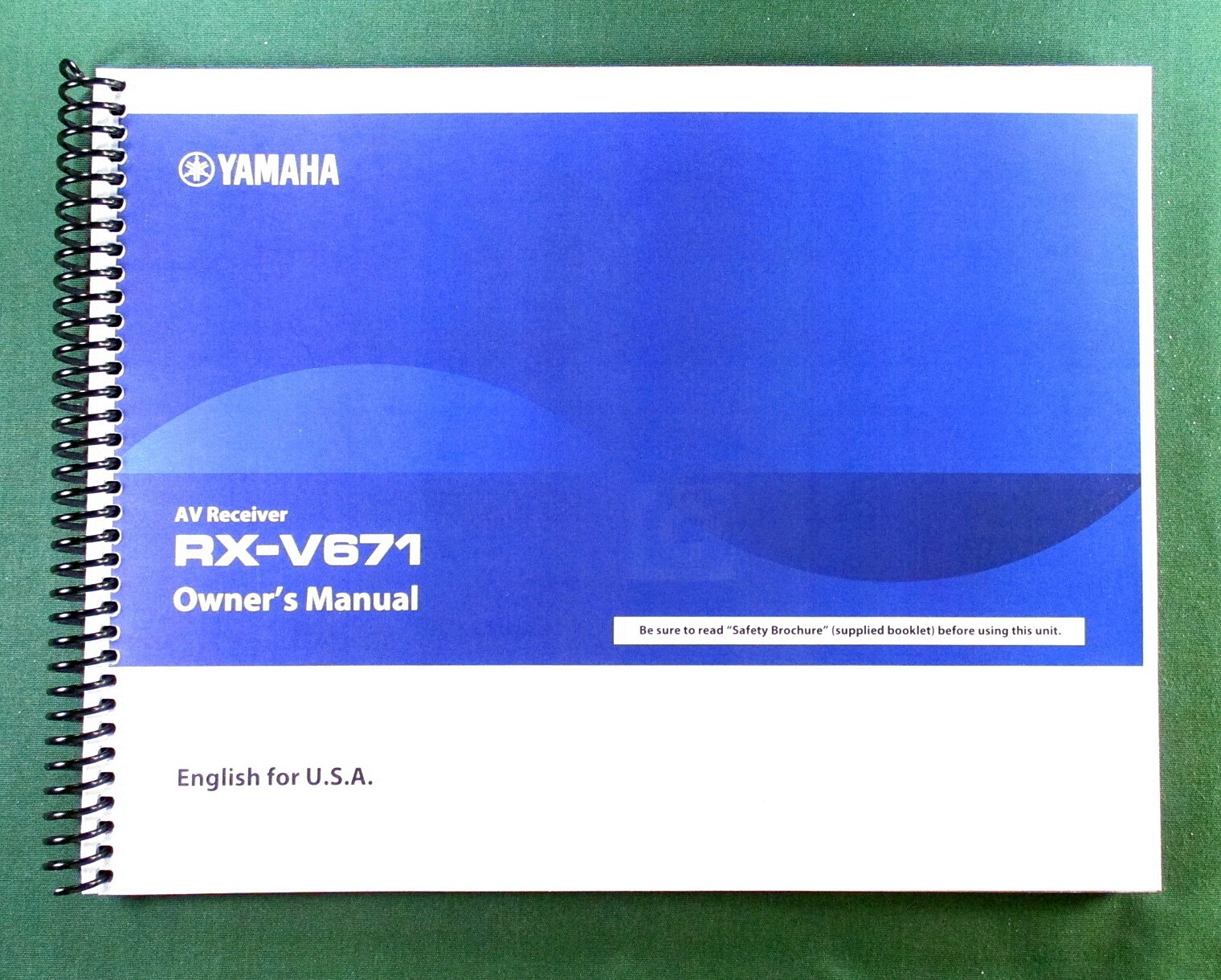 Yamaha RX-V671 Instruction Manual: Full Color 128 Pages & Protective Covers