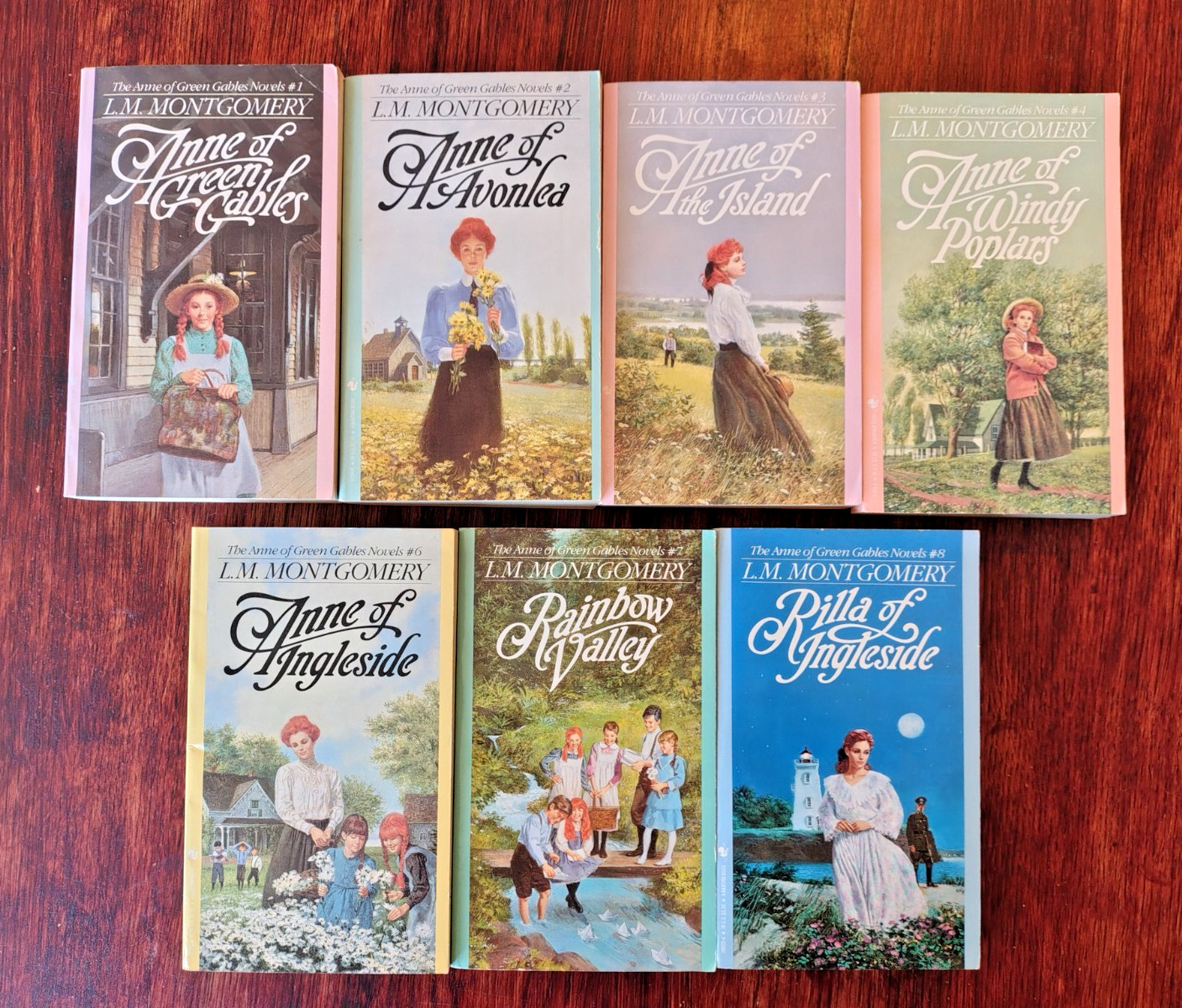 Lot of 7 Anne of Green Gables, The Collection Books Paperbacks, #1,2,3,4,6,7,8