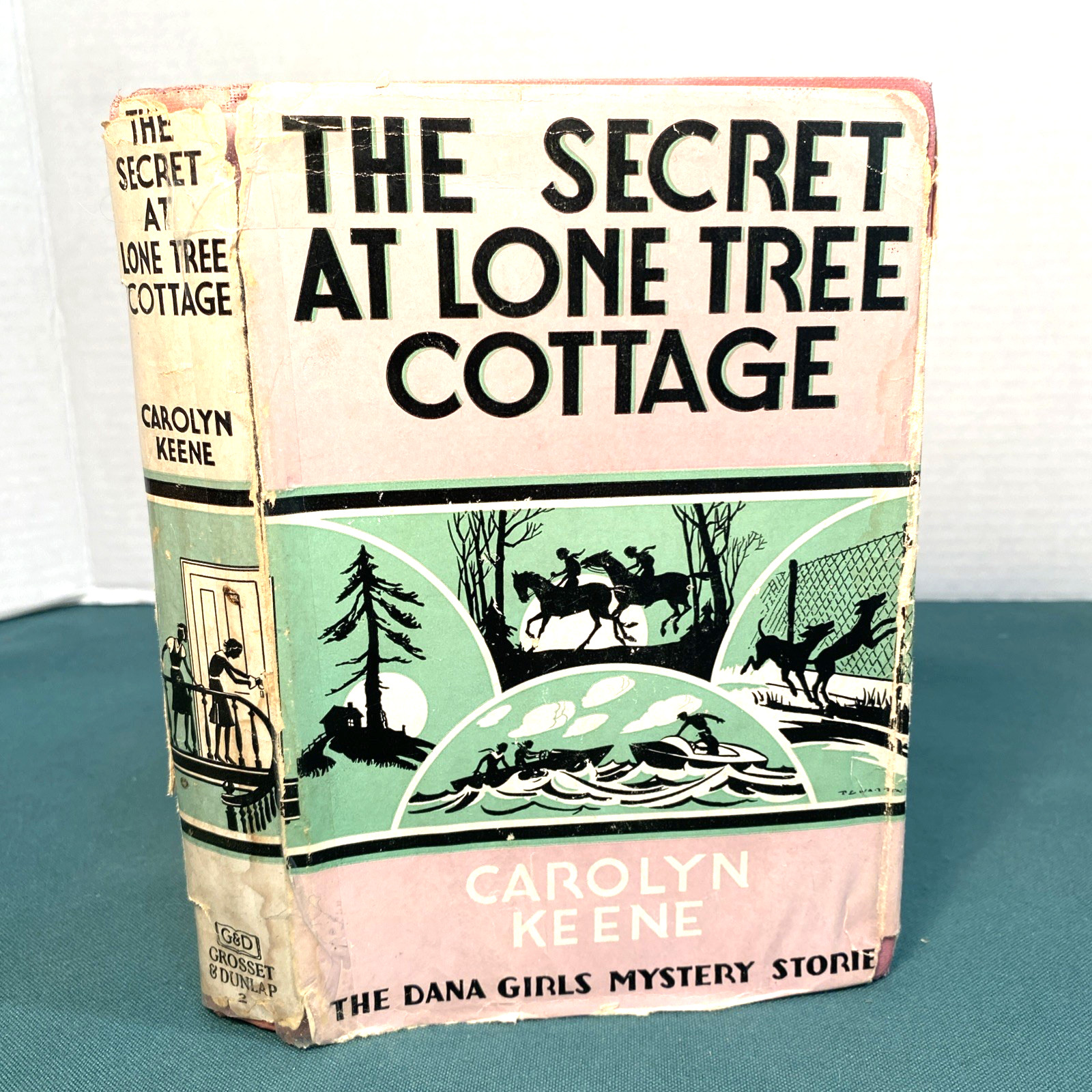 Dana Girls #2 ~ SECRET AT LONE TREE COTTAGE by Carolyn Keene ~ HB/DJ c.1934