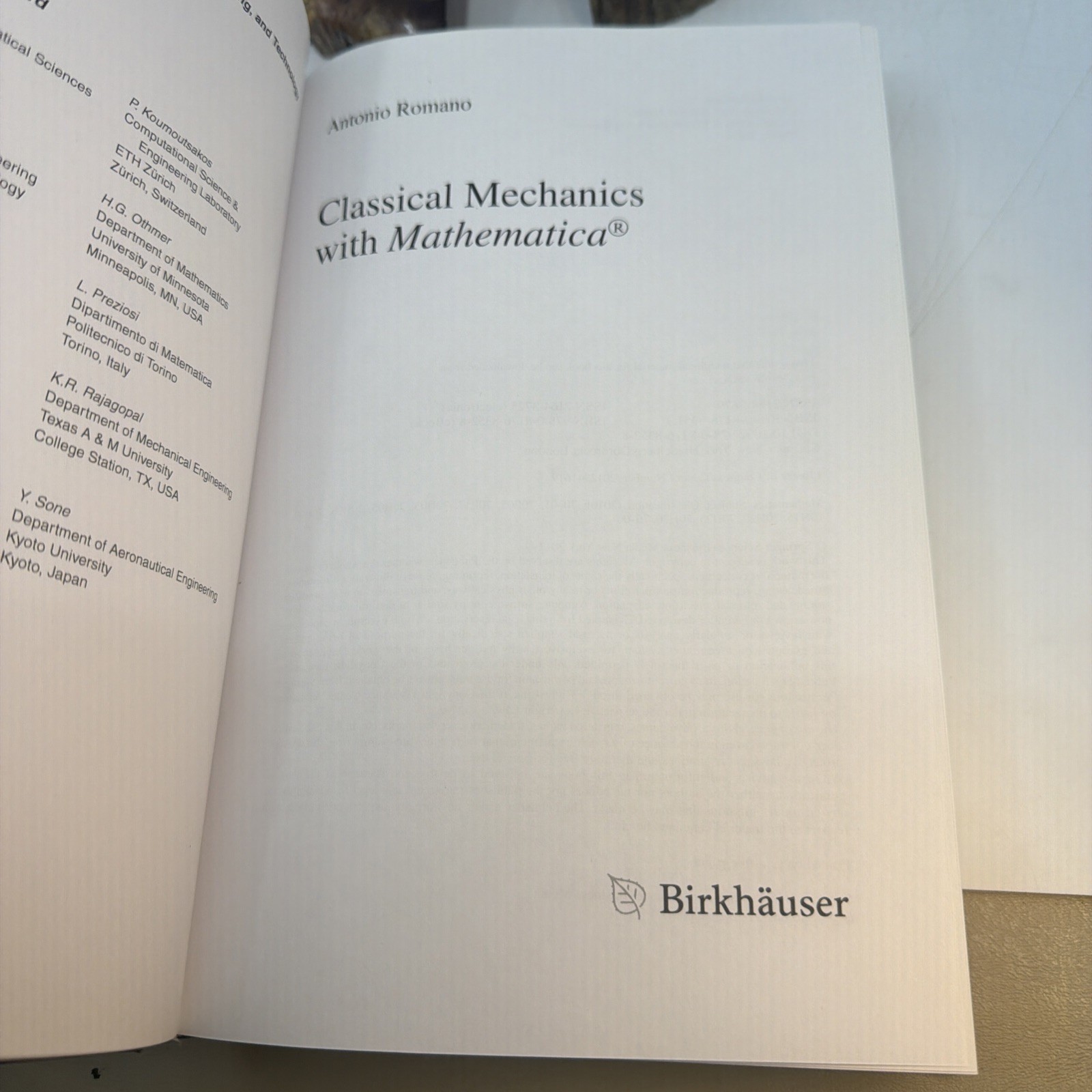 Classical Mechanics with Mathematica HC 2012 Antonio Romano Springer (AZ26)