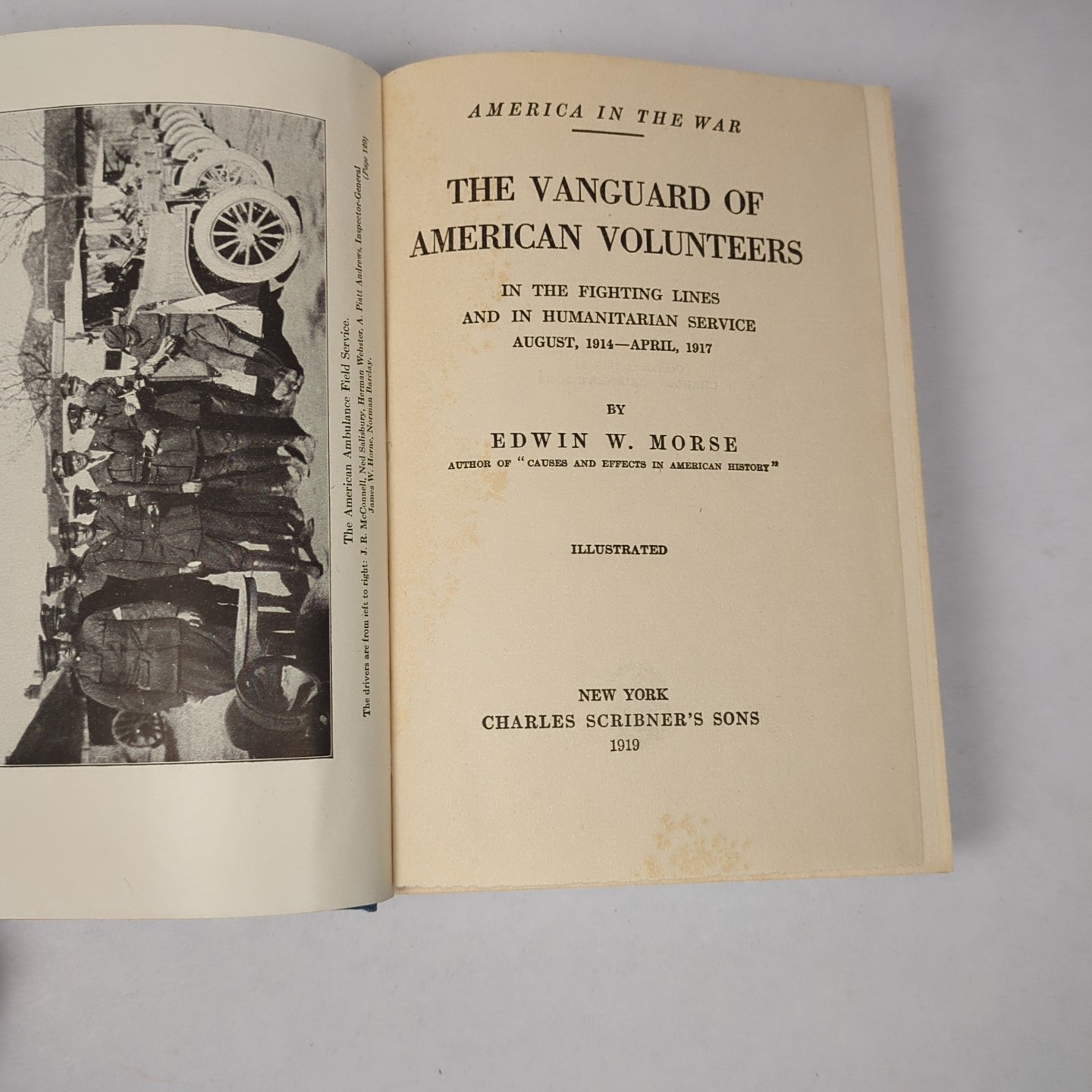AMERICA IN THE WAR 5 Volumes Complete Set 1919 Charles Scribner’s Sons HC