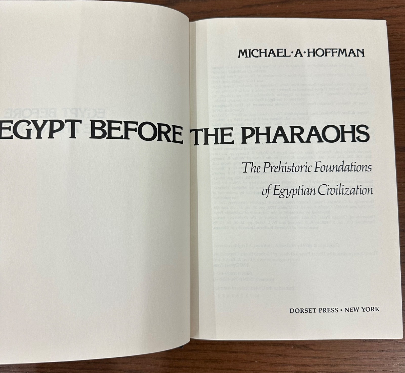 EGYPT BEFORE THE PHARAOHS by MICHAEL A. HOFFMAN 1979 HC/DJ
