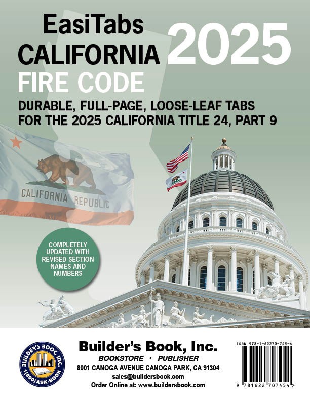 INDEX TABS ONLY! 2025 California Title 24 Code – 7 EasiTabs Combo
