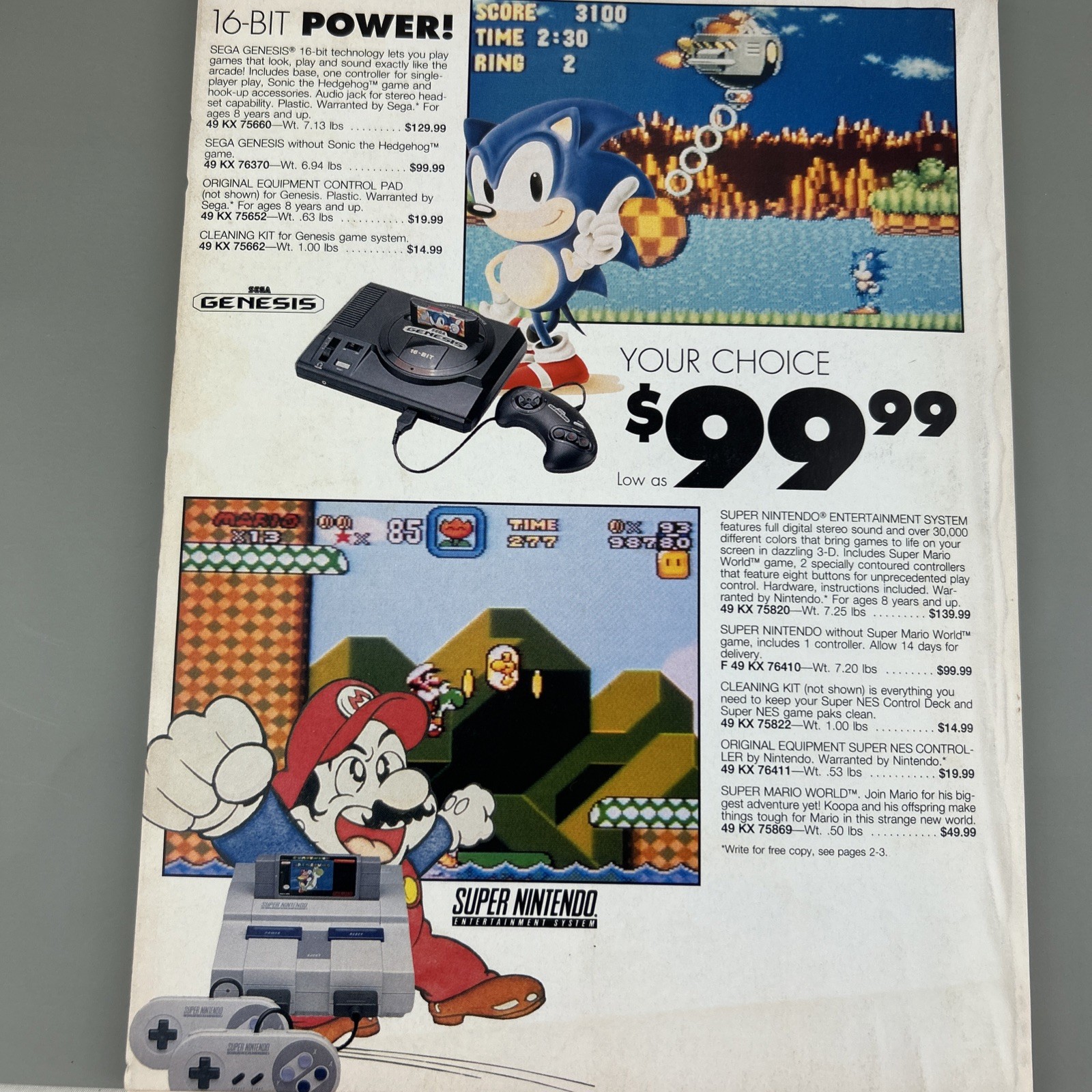 Vtg SEARS 1993 TOYS Catalog – Nintendo, Ninja Turtles, Barbie, Breyer Fun!