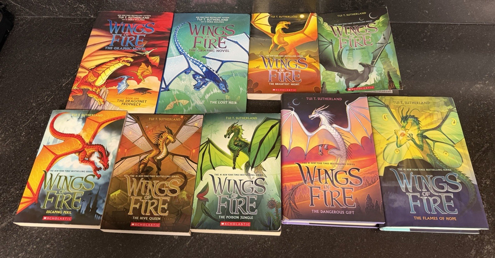 Wings of Fire Book Lot 9 Books 4 HC 5 PB Graphic Novels Tui T Sutherland