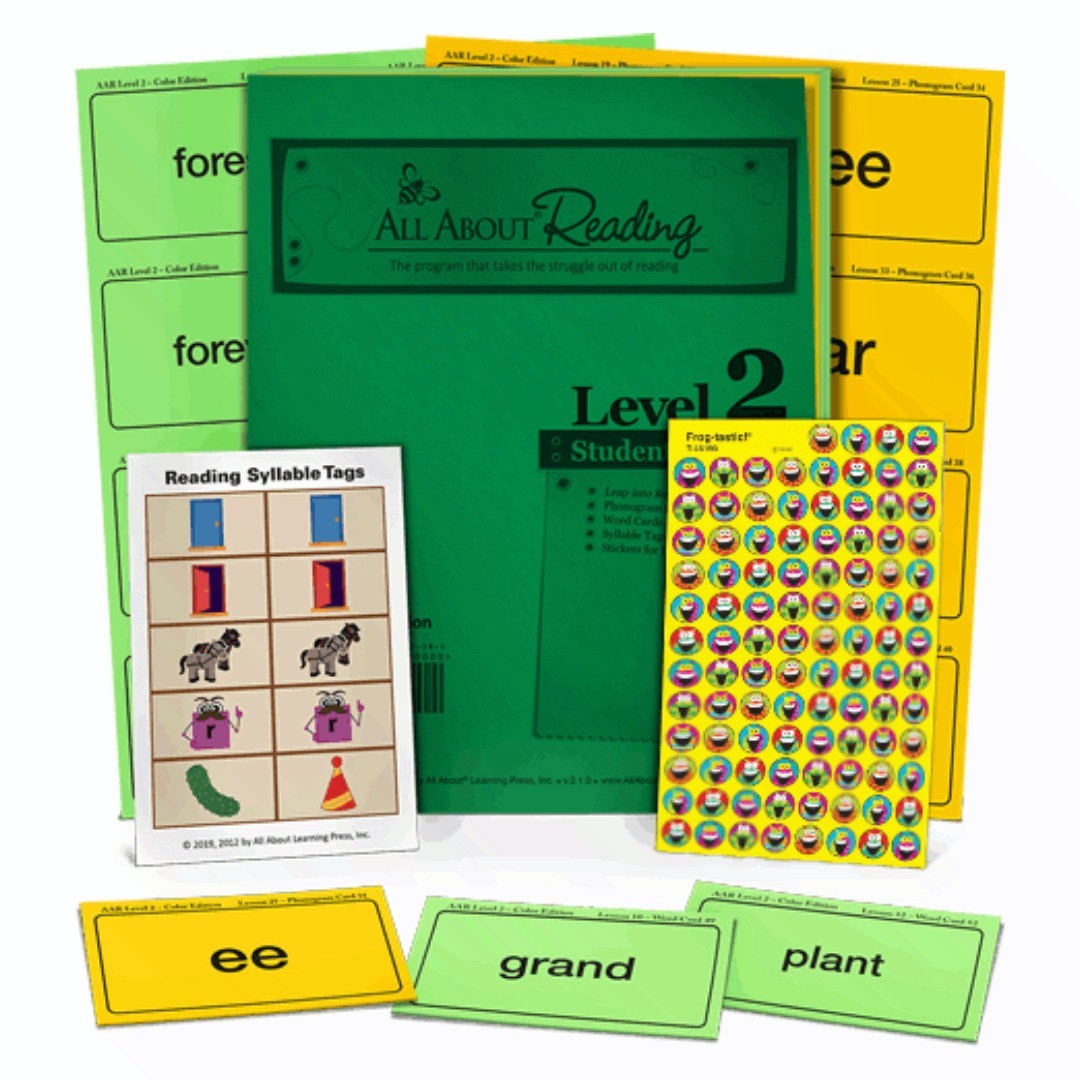 All About Reading Level 2 Materials Complete Homeschool Phonics Program Set